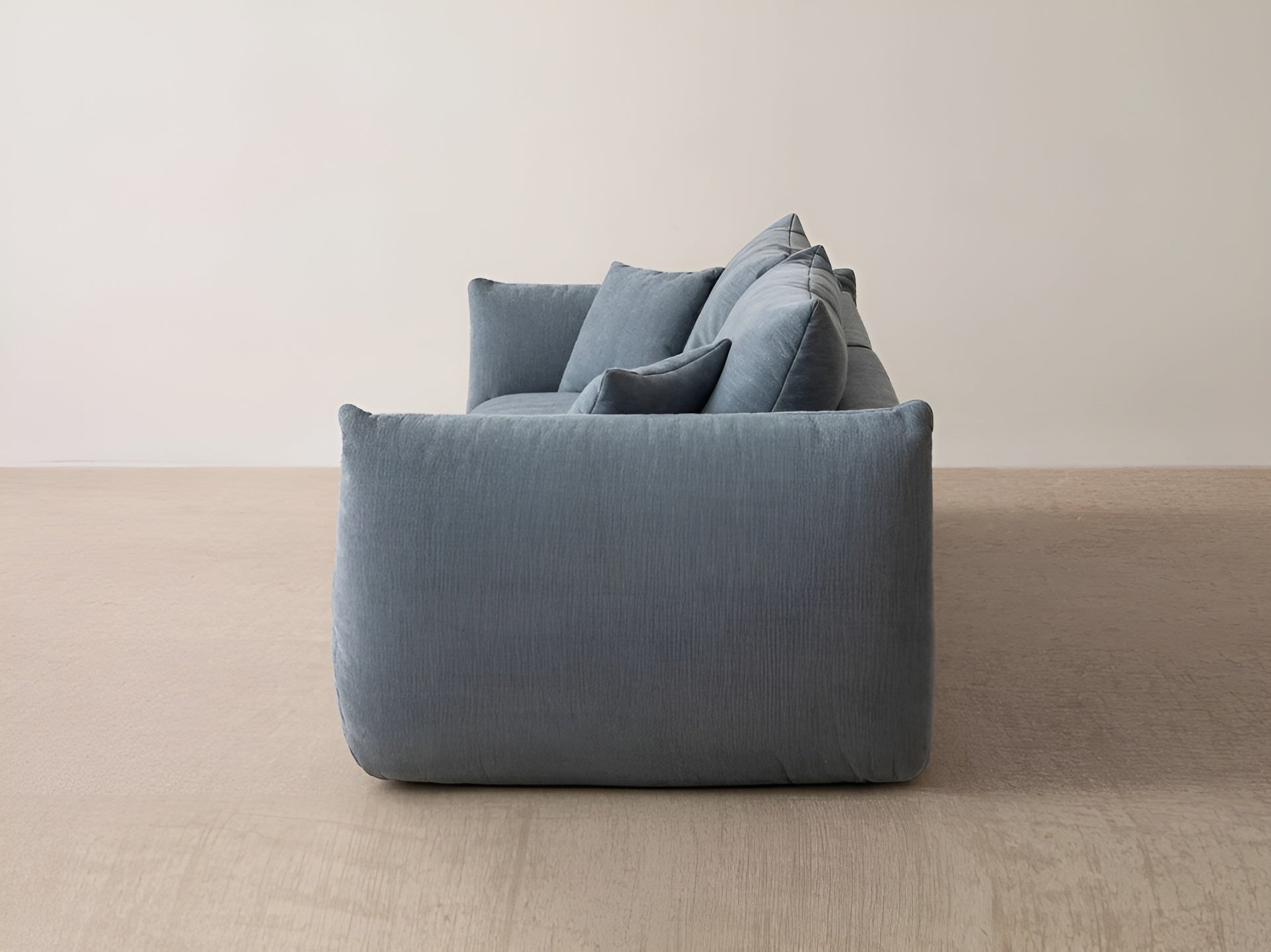 Sofa 4-Sitzer CHRIS hellblaues Chenille
