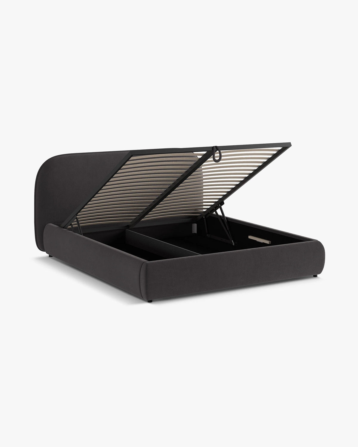 Velvet bed MURADA donkergrijs