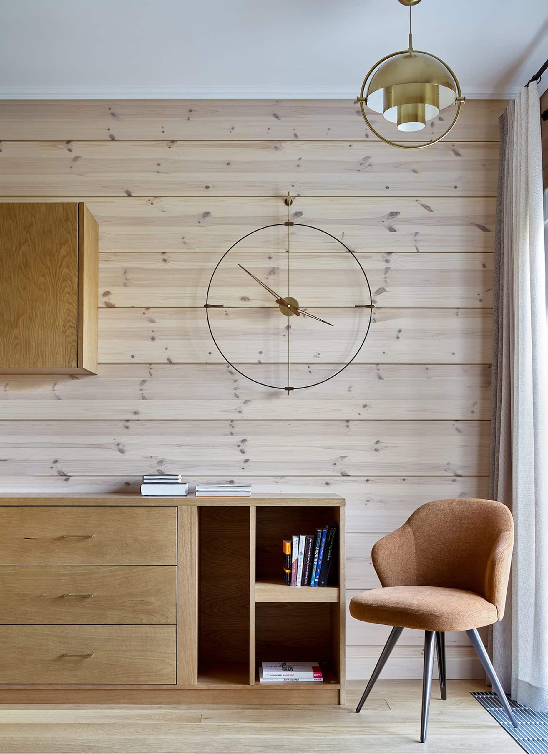 MINI BILBAO gold wall clock with black