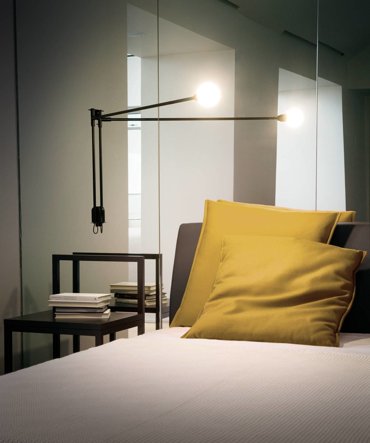 Wall lamp with arm POTENCE PIVOTANTE black