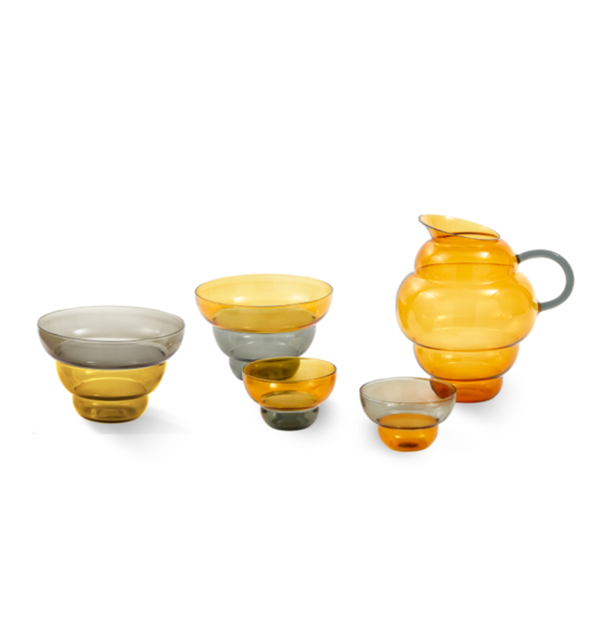 MIZU KIRI Tassenset gelb mit grau