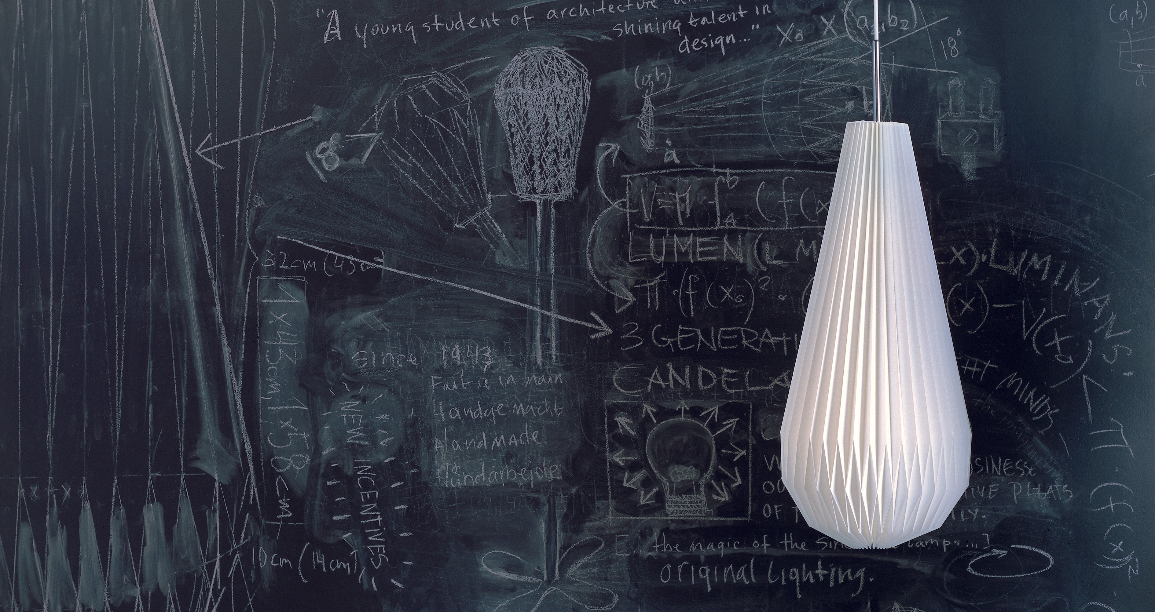 Hanging Lamp MODEL 181 COMET white with gold