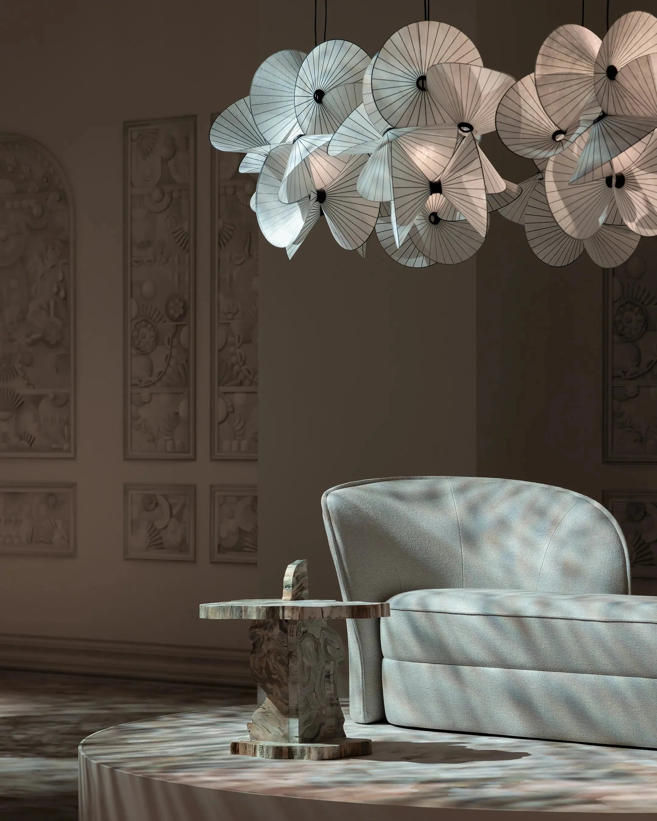 Lampa wisząca SERPENTINE LIGHT biały – Moooi