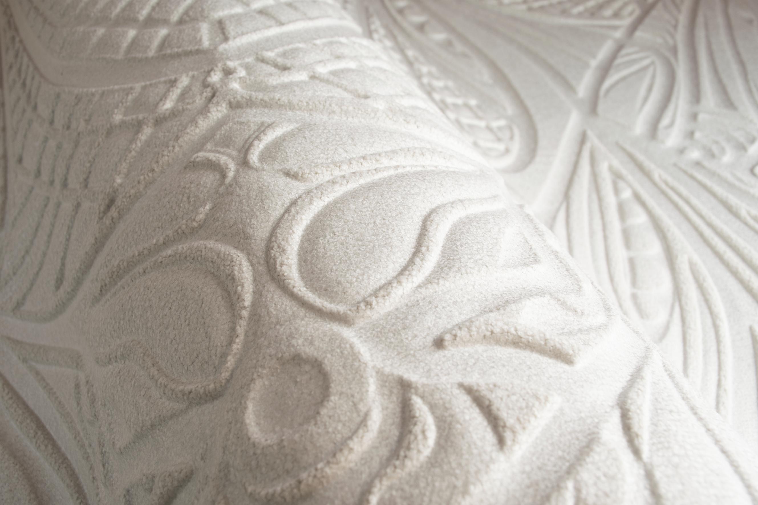 Textielbehang 3D boucle structuur LACY LONGLEGS grijs