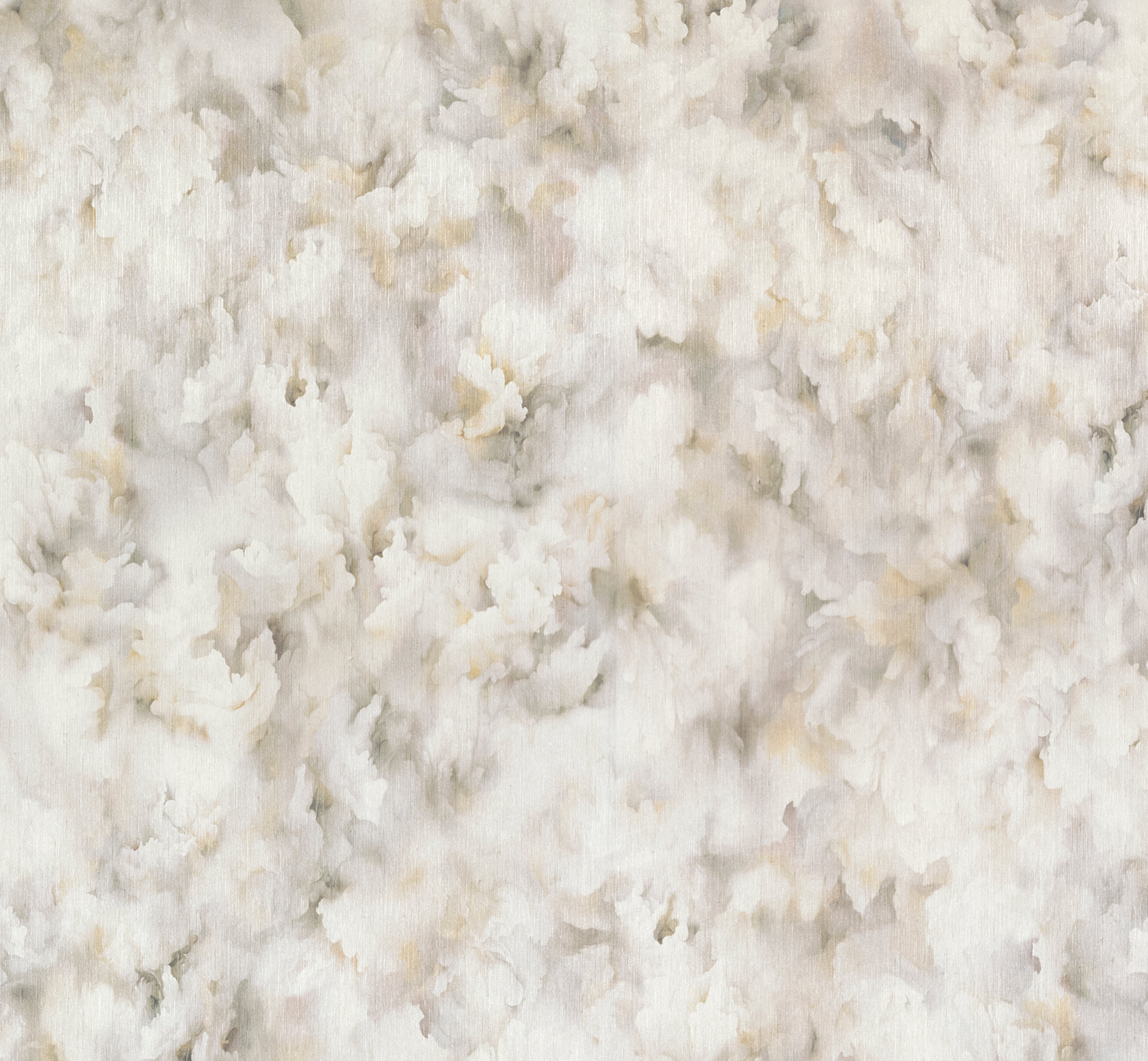 Zijdeachtige textielbehang met bloemenmotief SILK BOMBIS beige met wit