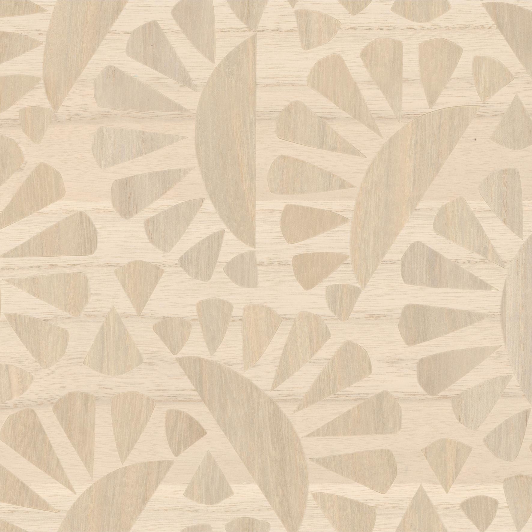 Geweven behang met geometrisch patroon WOODBLOCK BEETLE FLORA beige