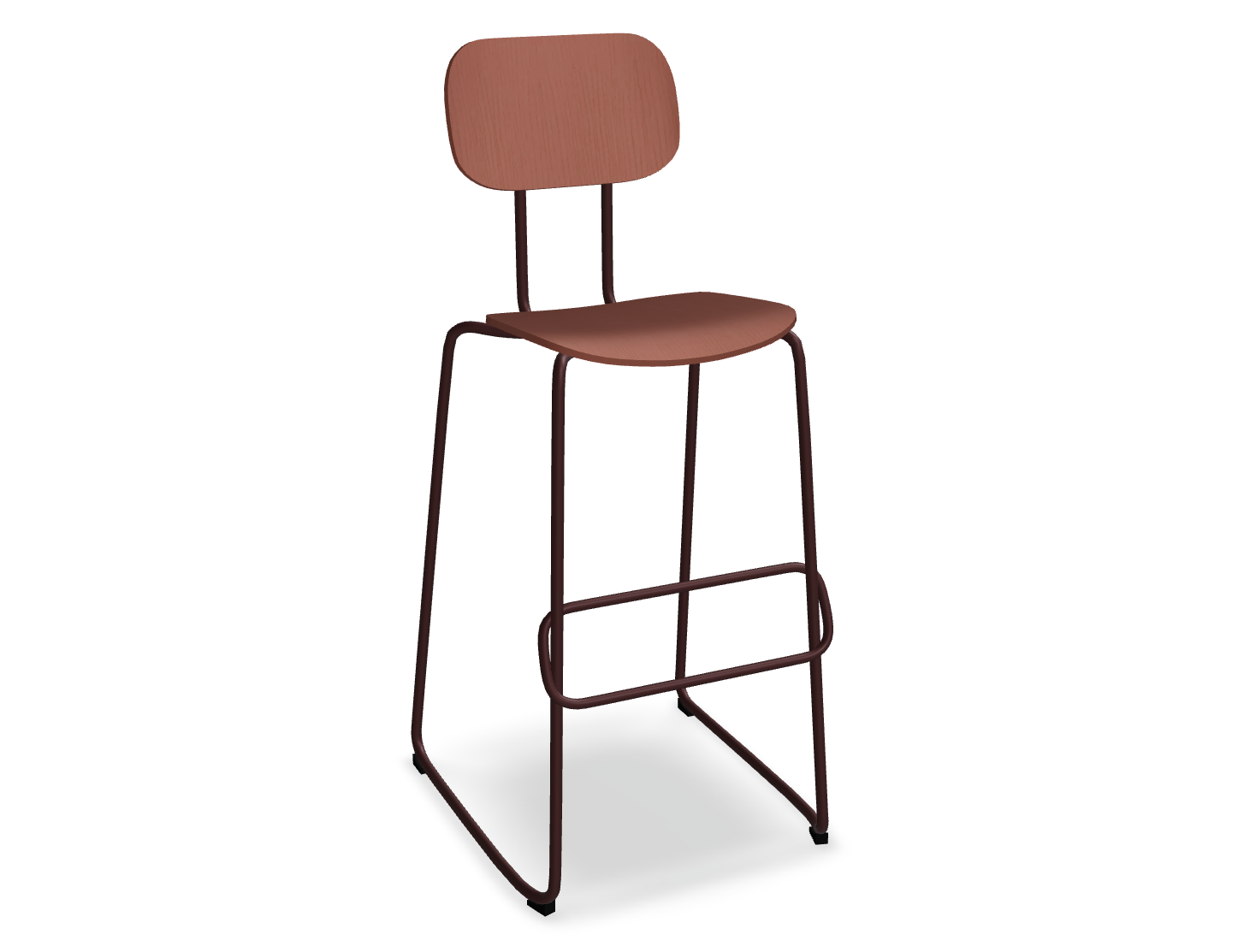 Hoker NEW SCHOOL bordowa podstawa – styl nowoczesny