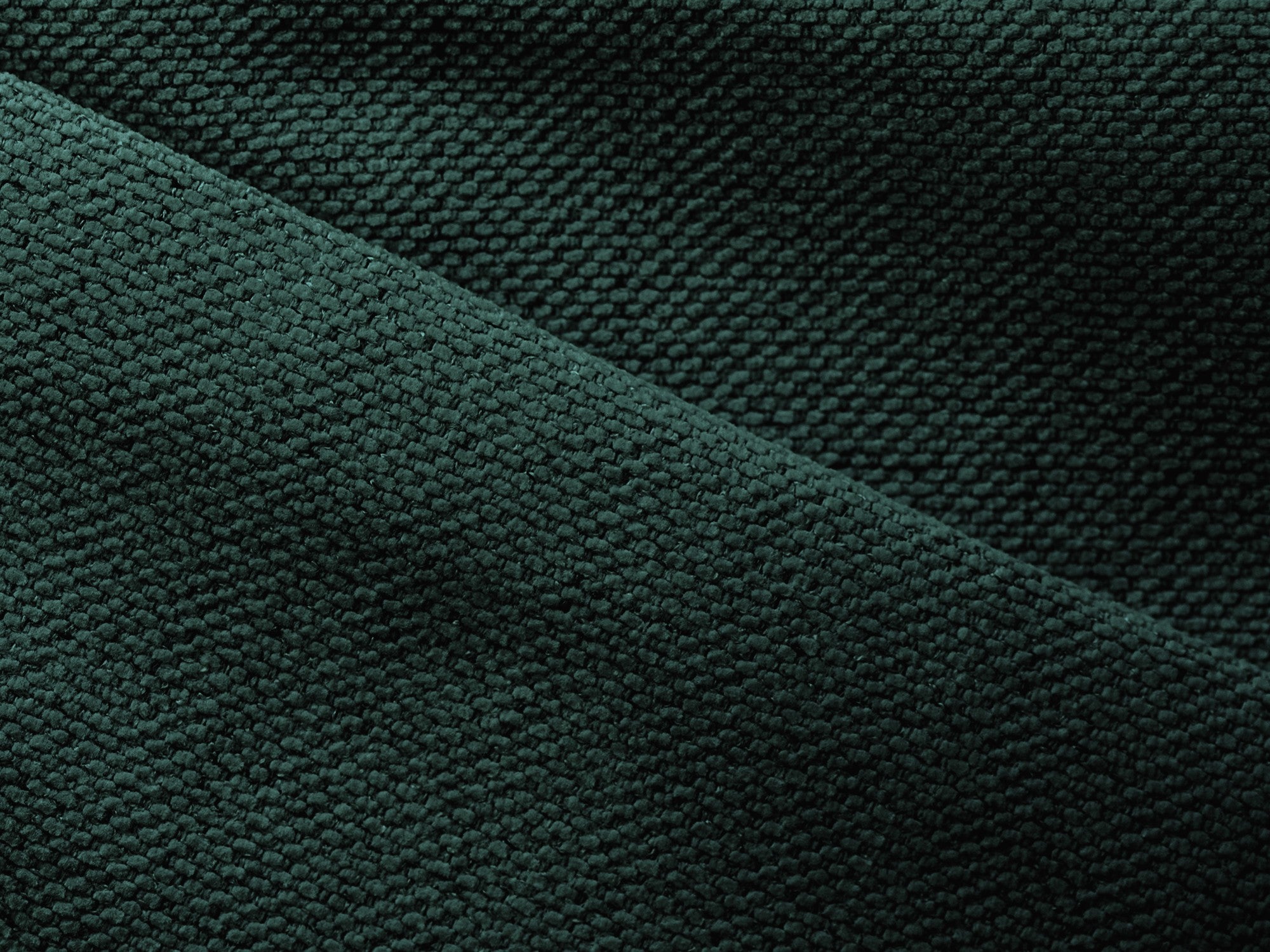 Panoramische hoekbank met slaapfunctie NANEA flessengroen