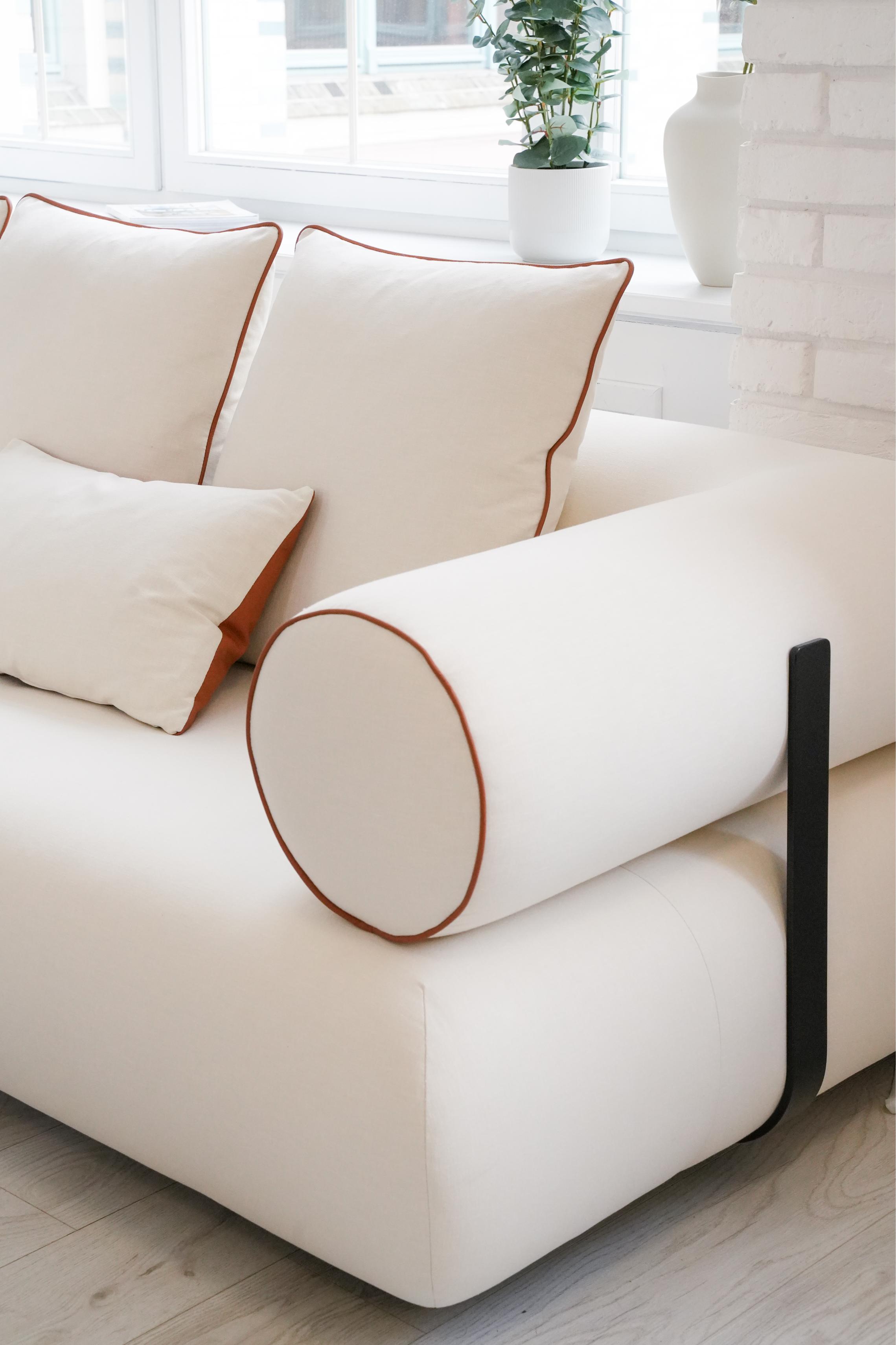 Modulaire rechtse hoekbank CASABLANCA gepersonaliseerd