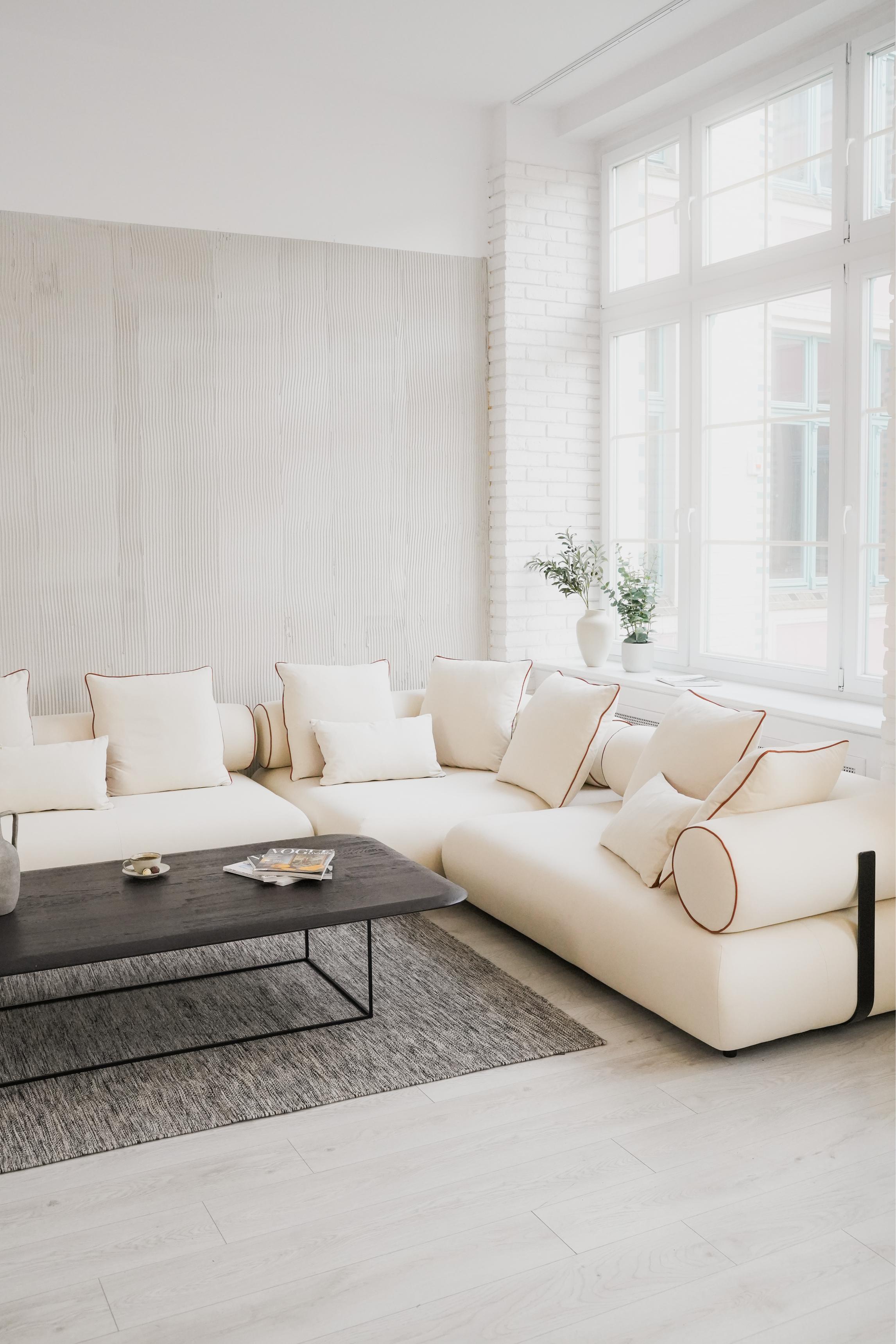 Modulaire rechtse hoekbank CASABLANCA gepersonaliseerd