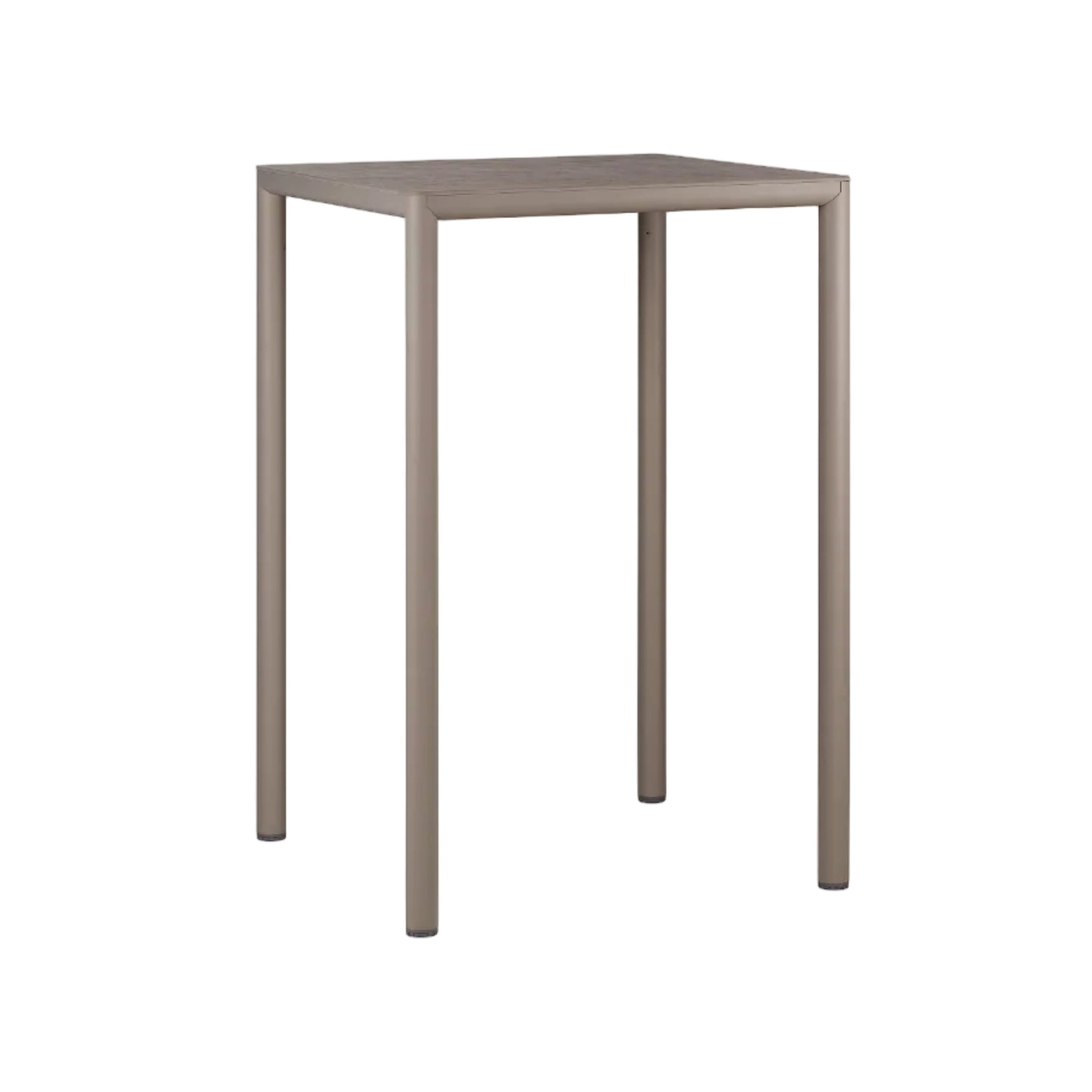 Buiten vierkante tafel PIAVE HIGH taupe