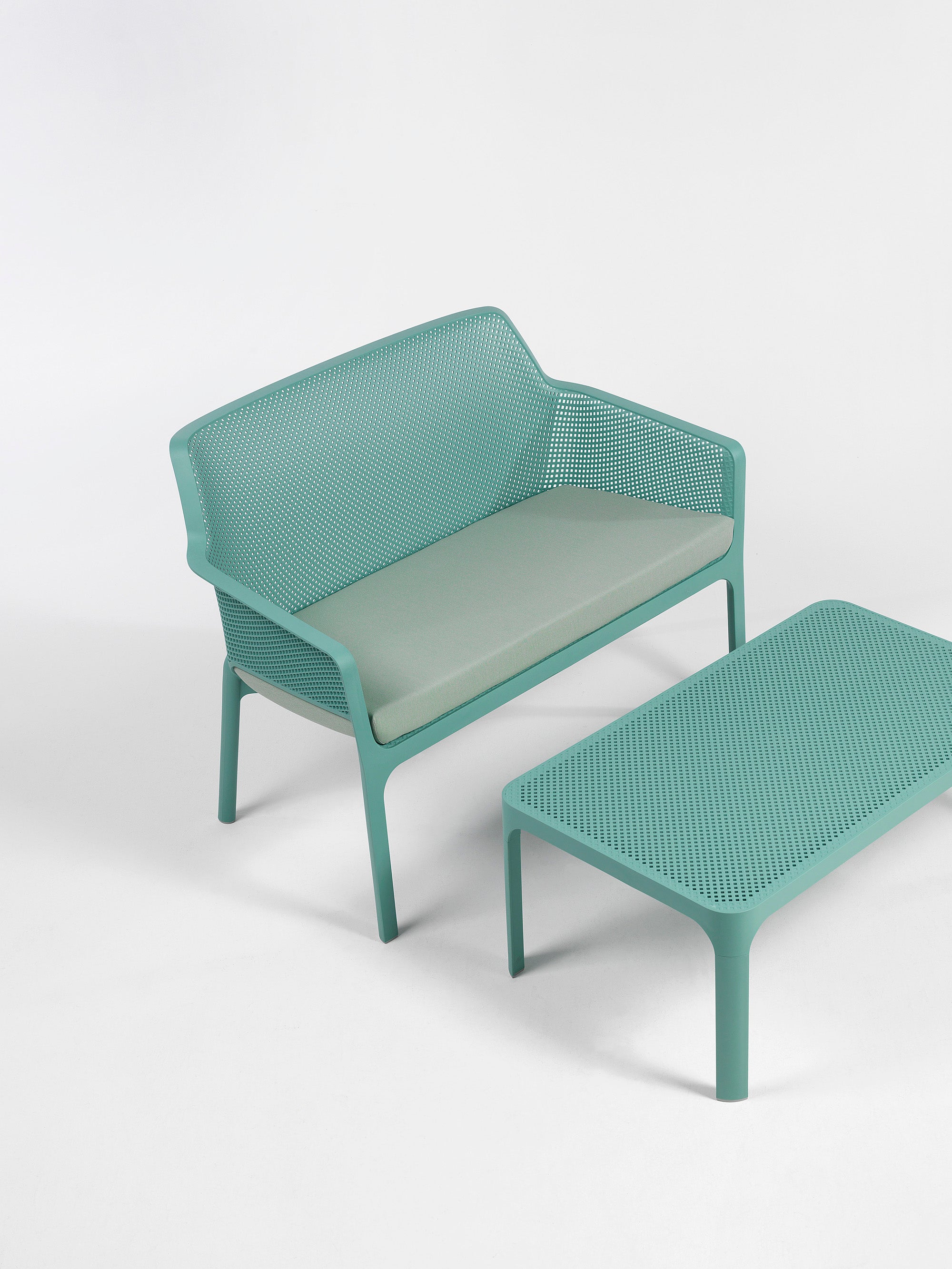 Turquoise Outdoor Bench NET