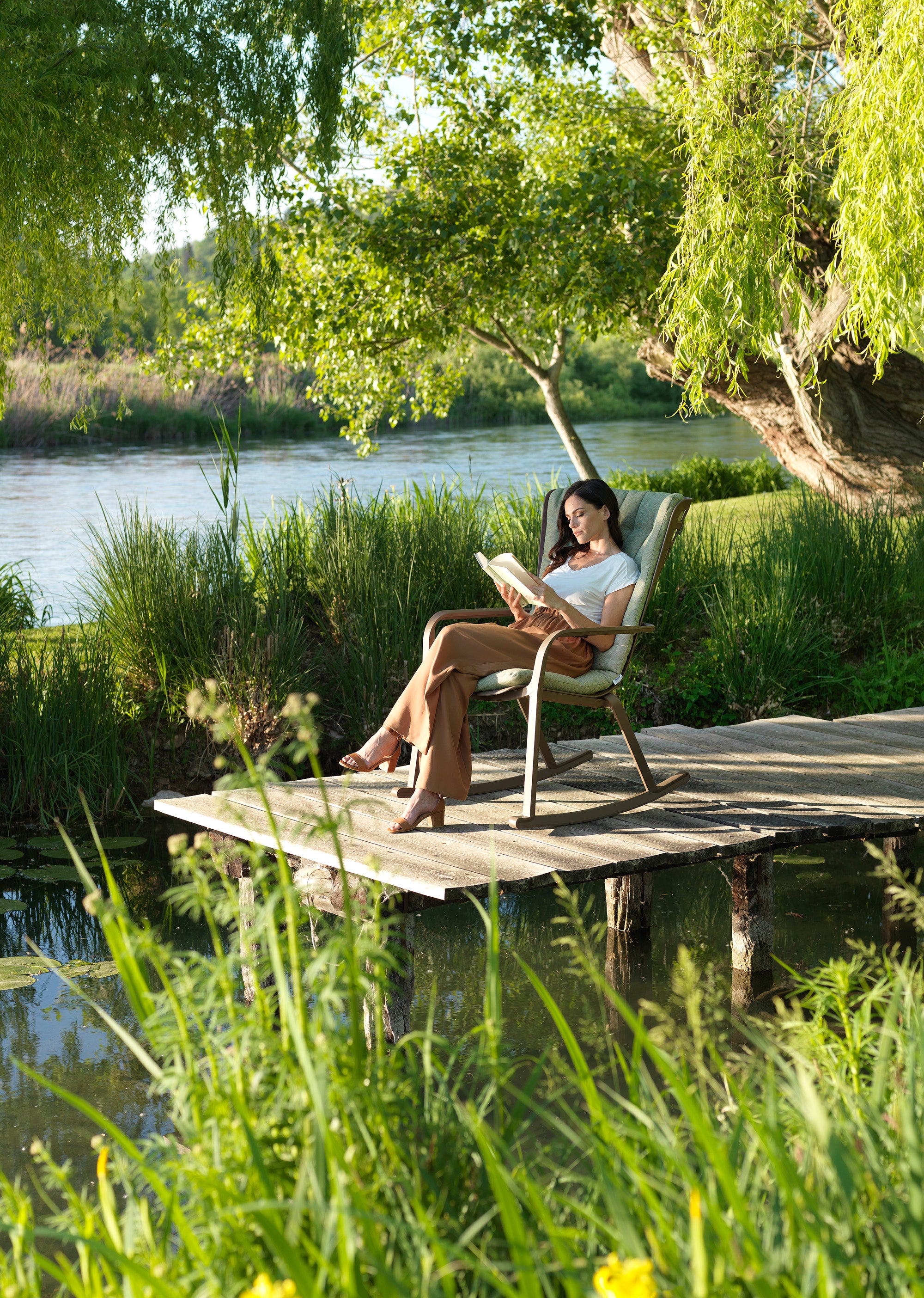 Buitenfauteuil FOLIO bruin