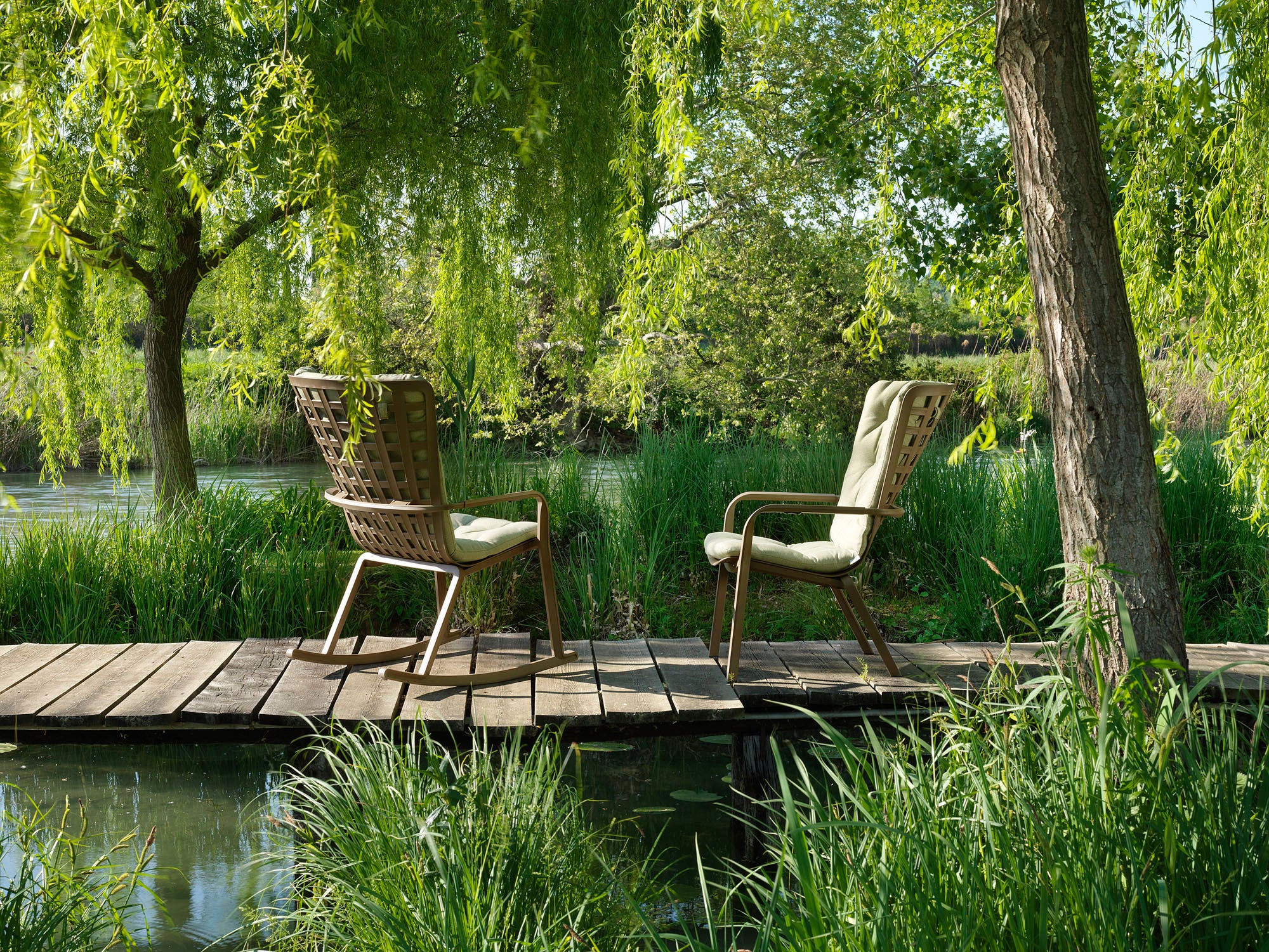 Buitenfauteuil FOLIO bruin