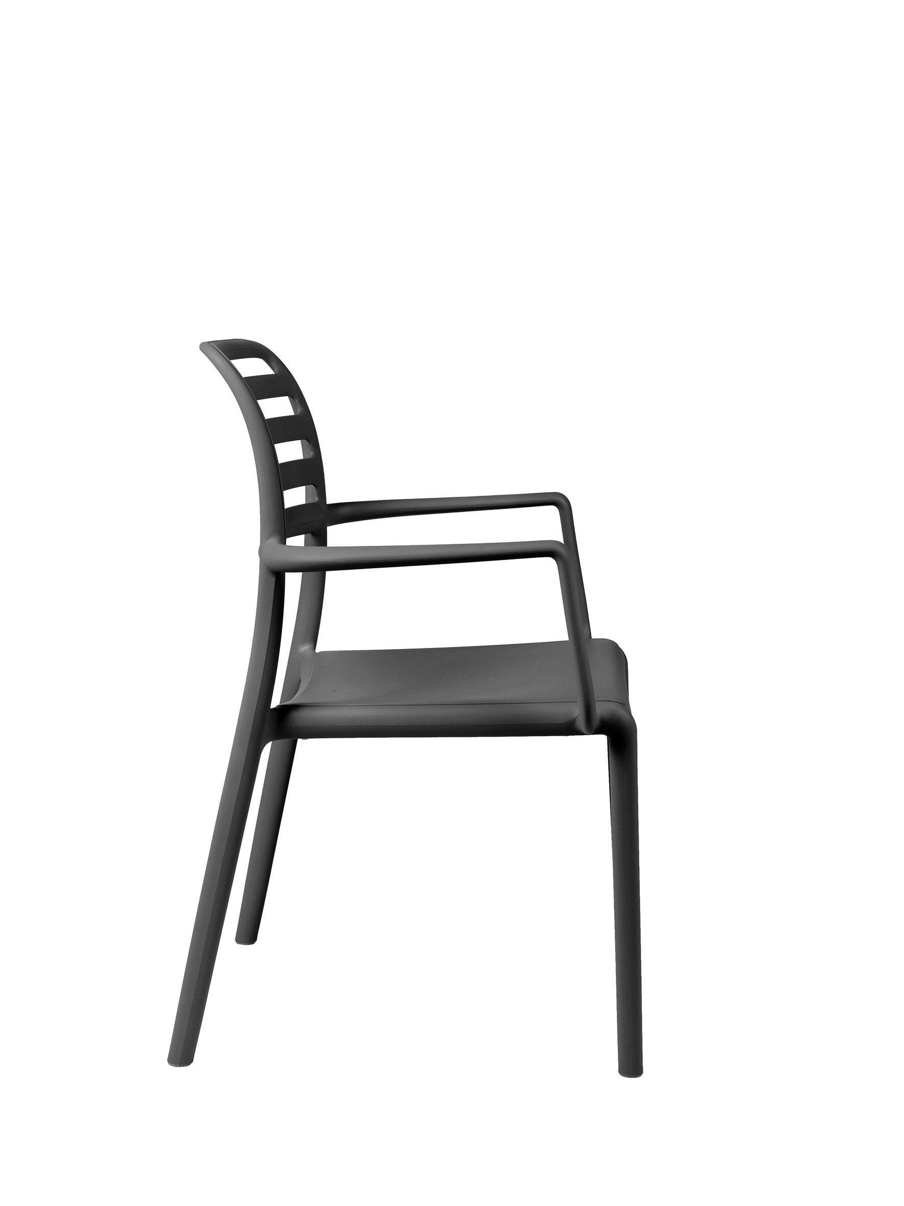 COSTA White Outdoor Chair with Armrests