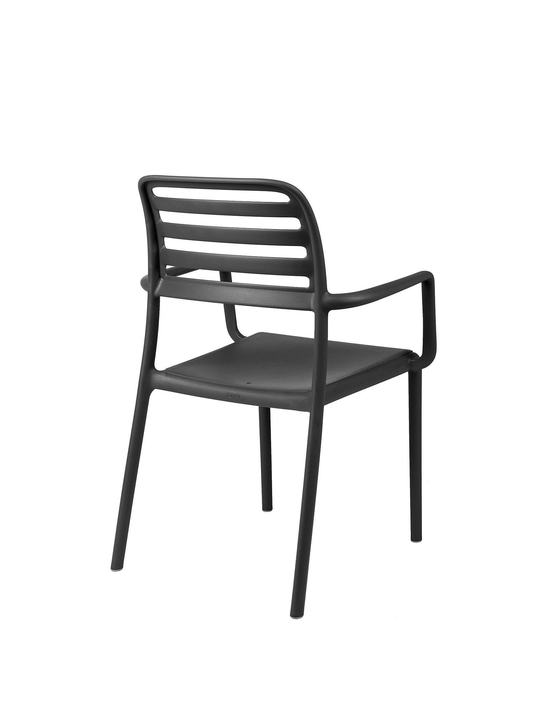 COSTA White Outdoor Chair with Armrests