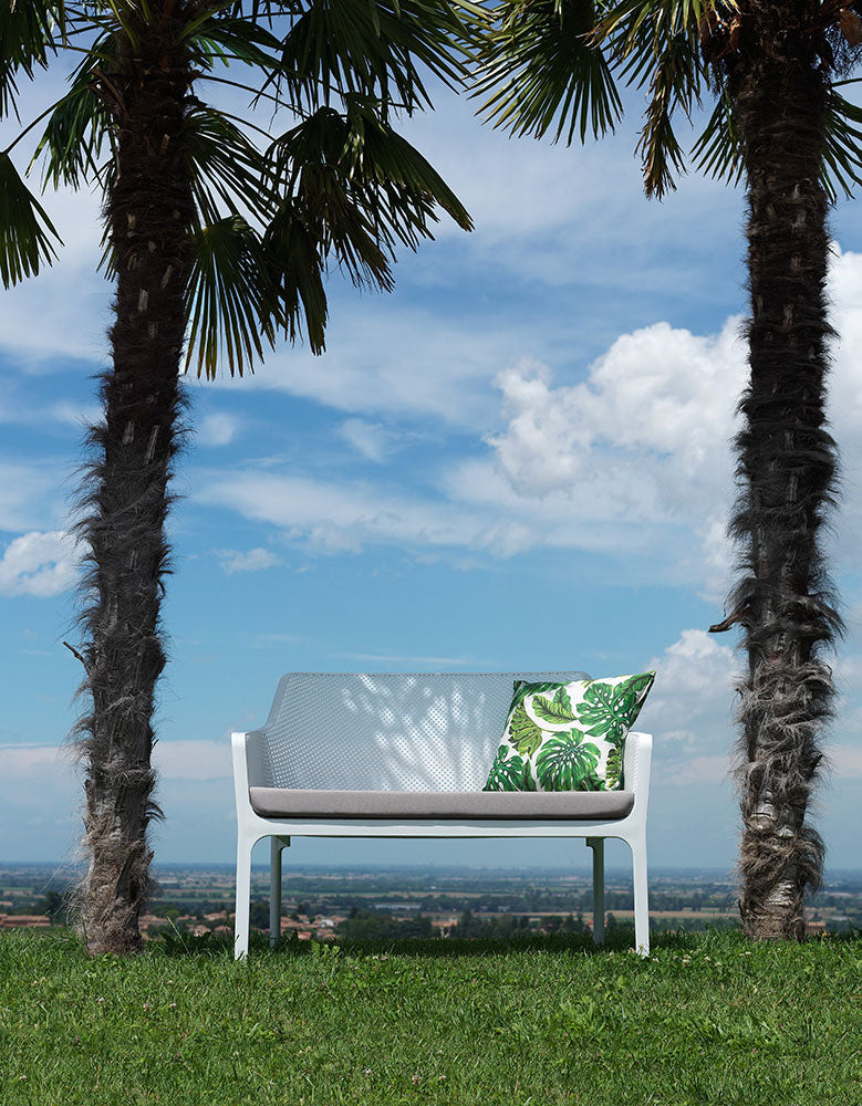 NET taupe outdoor bench