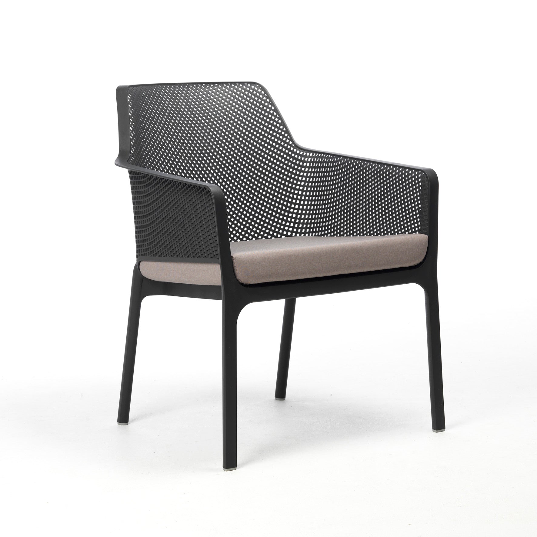 Fotel zewnętrzny NET RELAX antracytowy – styl nowoczesny