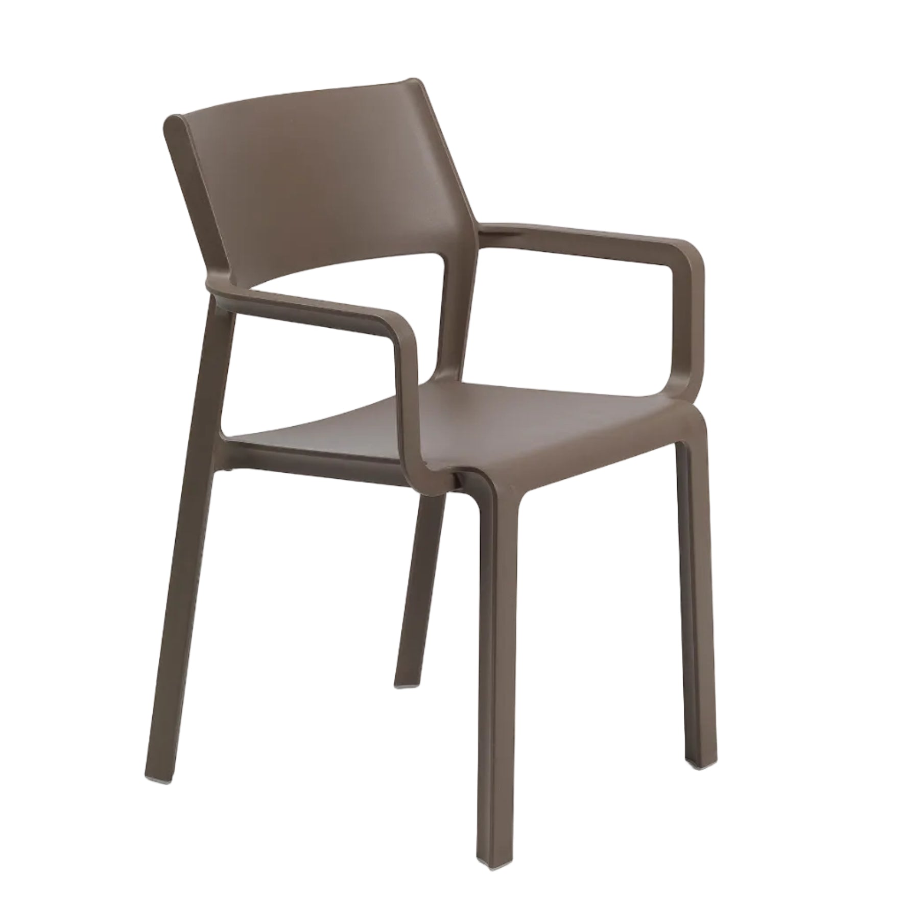 TRILL Brown Outdoor Chair with Armrests