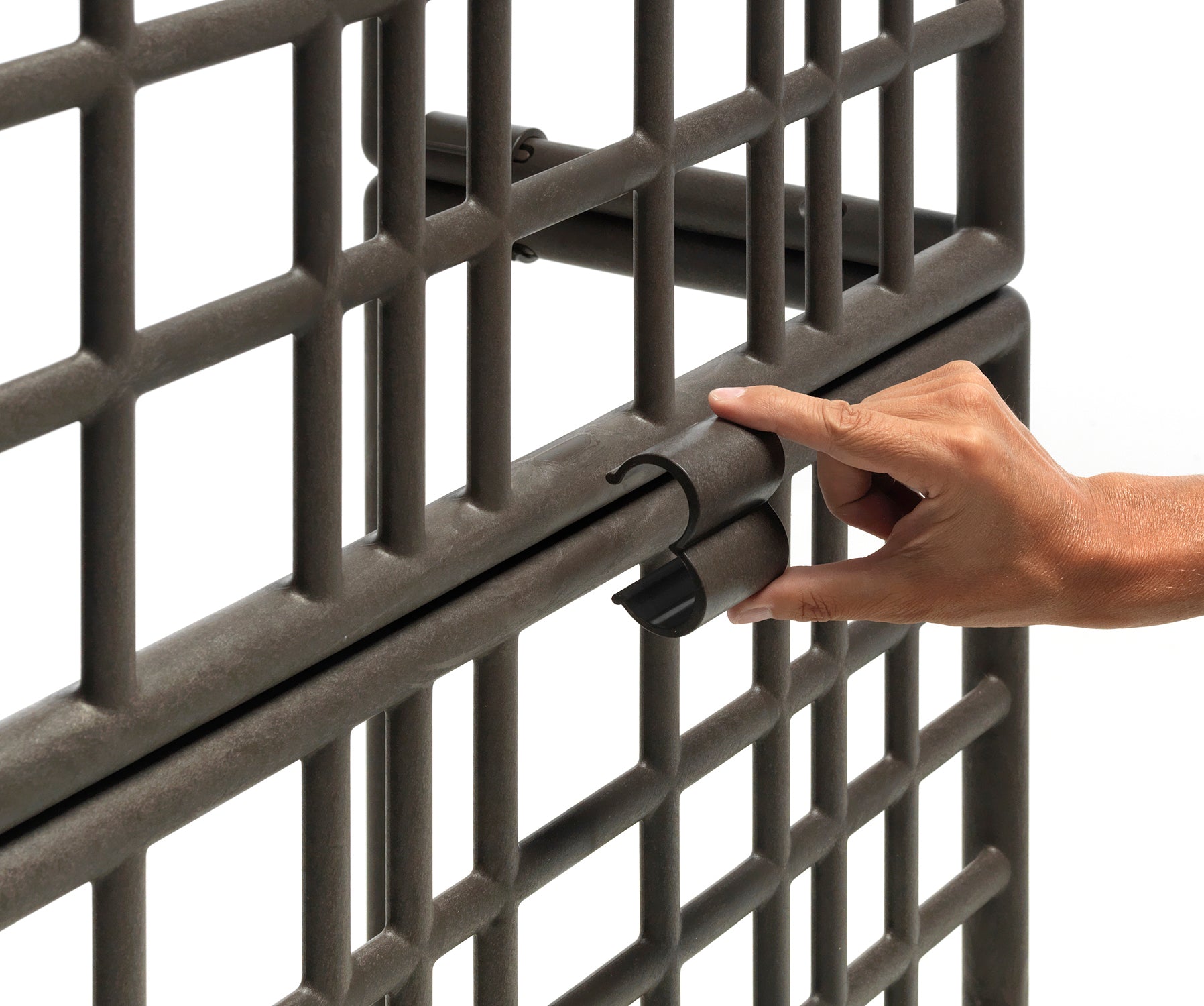 Modulares Außensystem mit Pflanzgefäß SIPARIO erdiges Braun