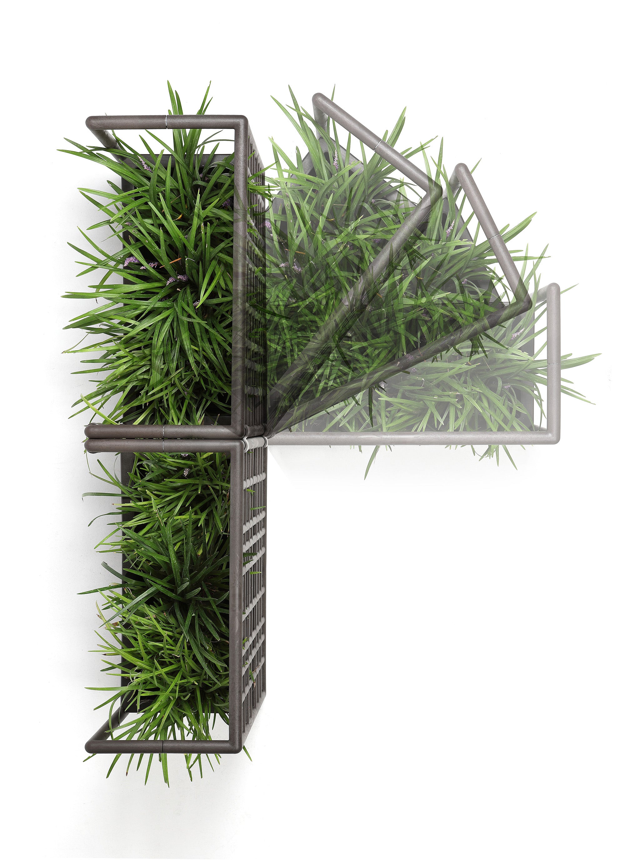 Modulares Außensystem mit Pflanzgefäß SIPARIO erdiges Braun