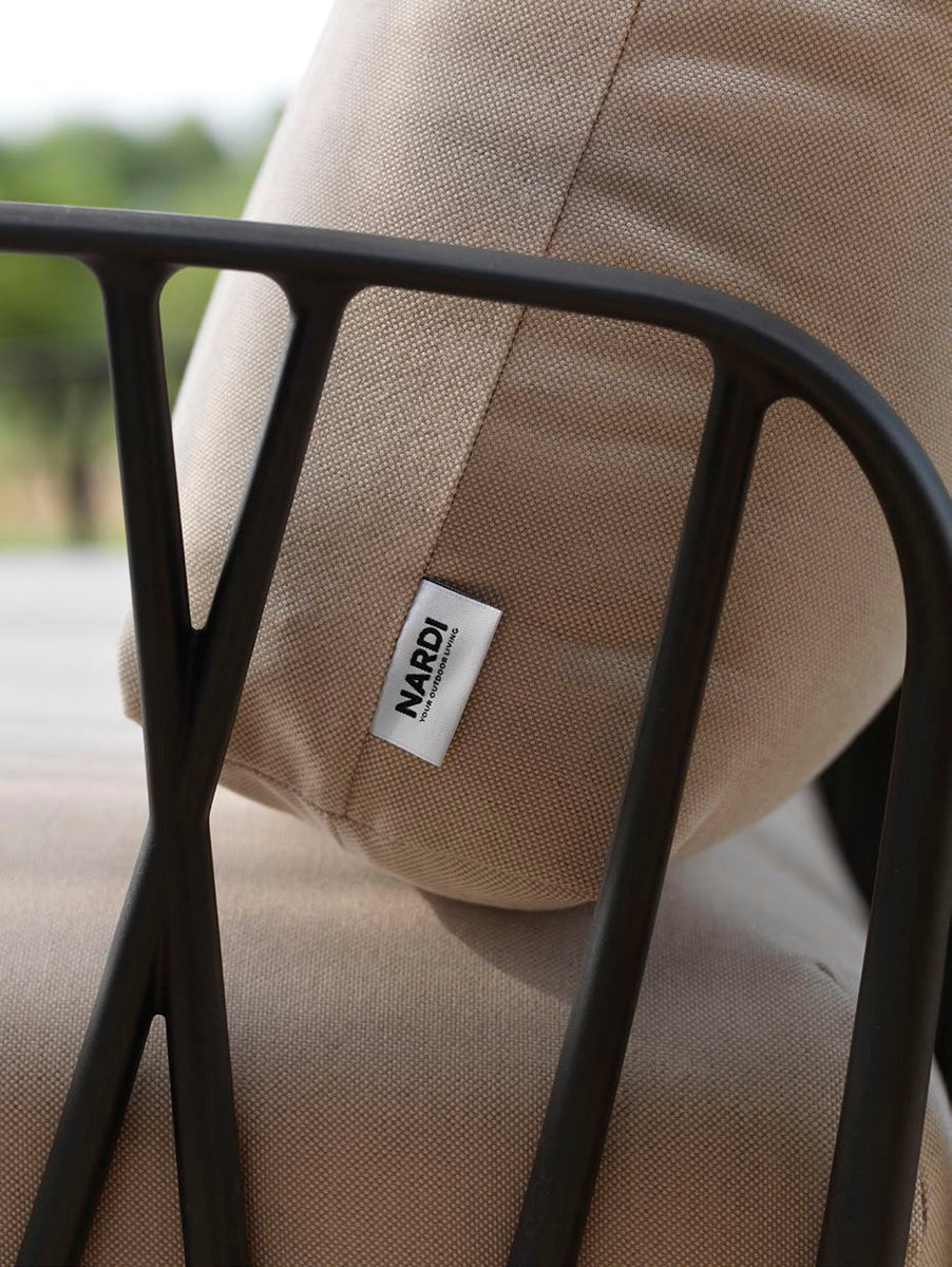 Outdoor Armchair KOMODO – TECH PANAMA beige with taupe base