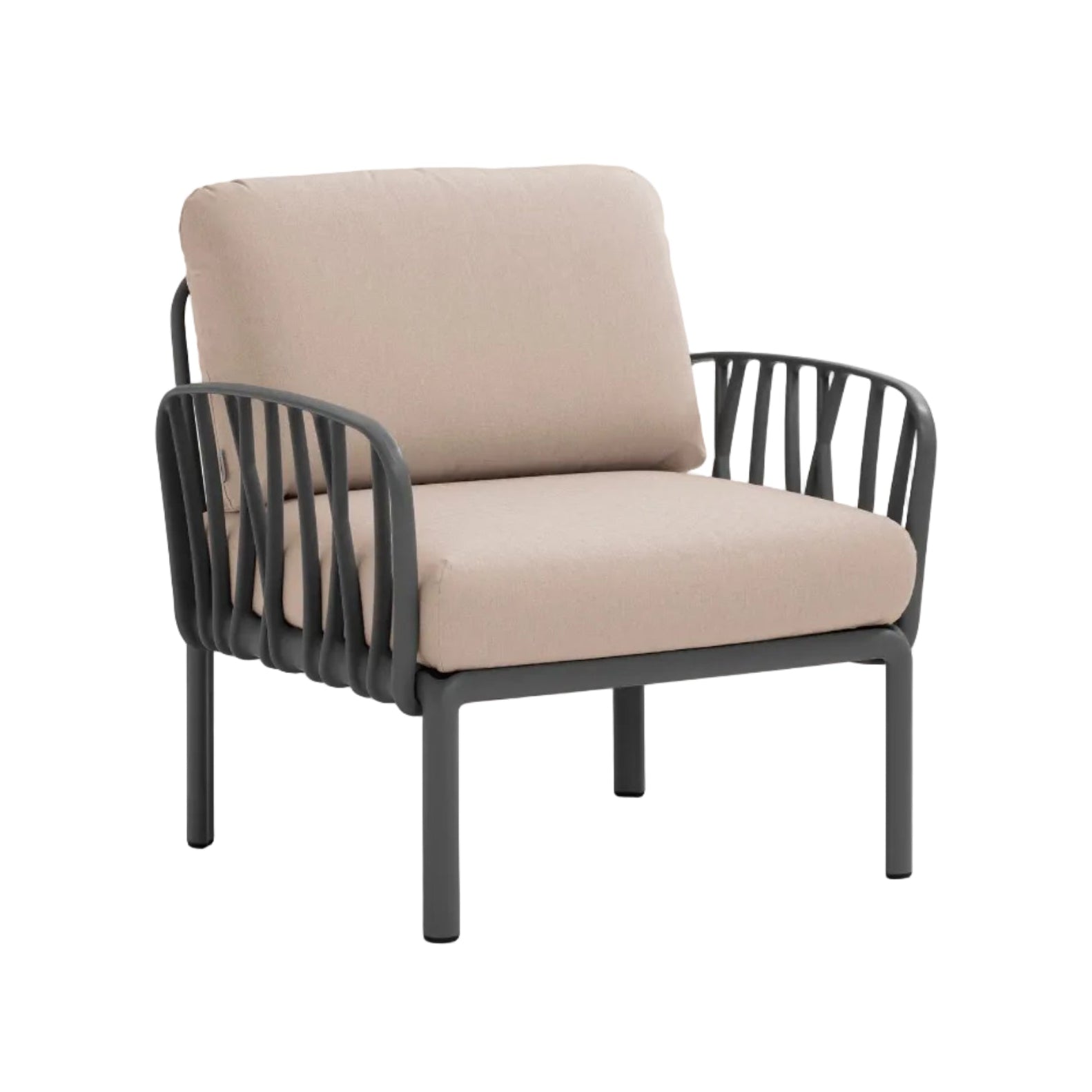 Außenfotel KOMODO beige Sunbrella® mit anthrazitfarbenem Gestell