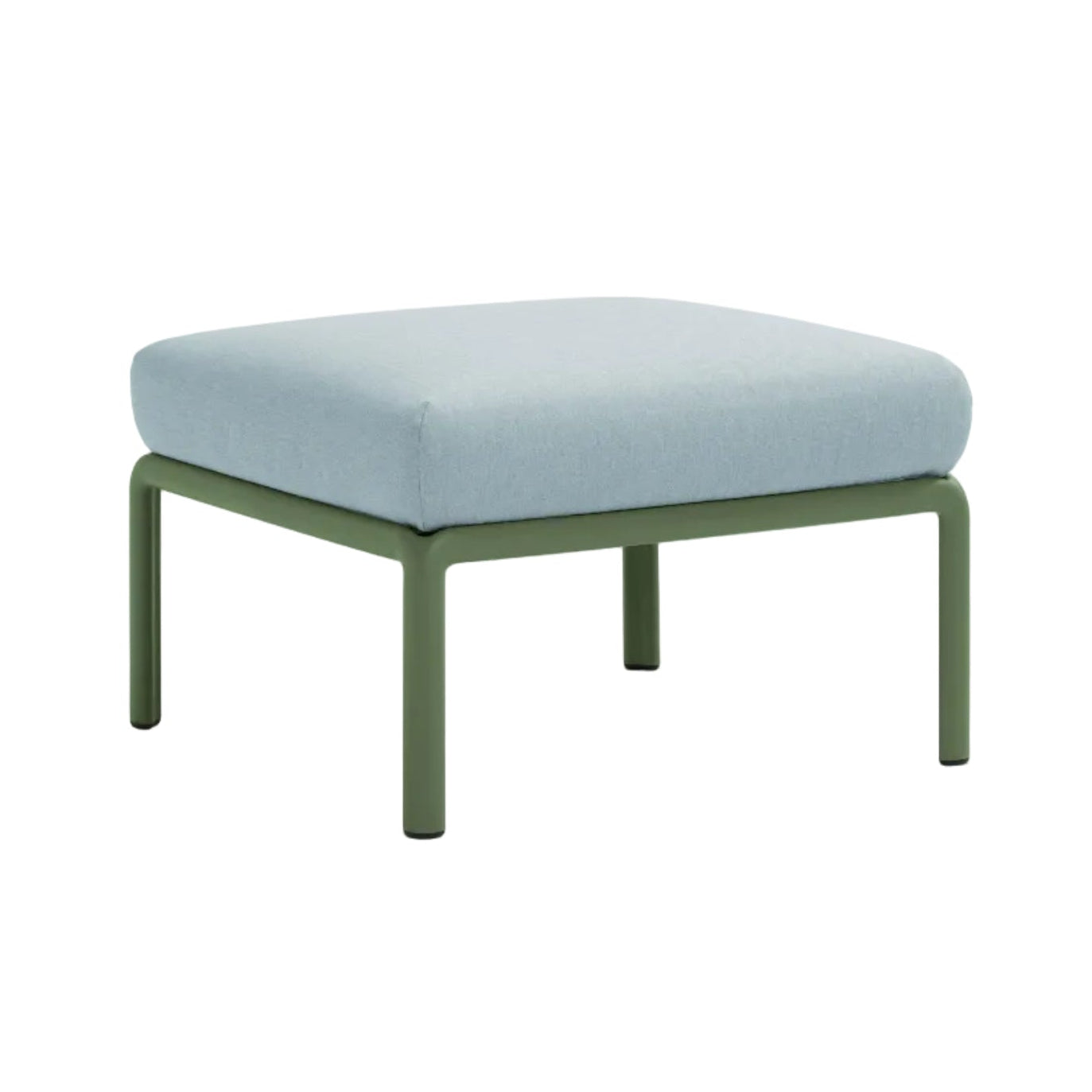Outdoor Pouf KOMODO in Blue Sunbrella® with Green Agave Base
