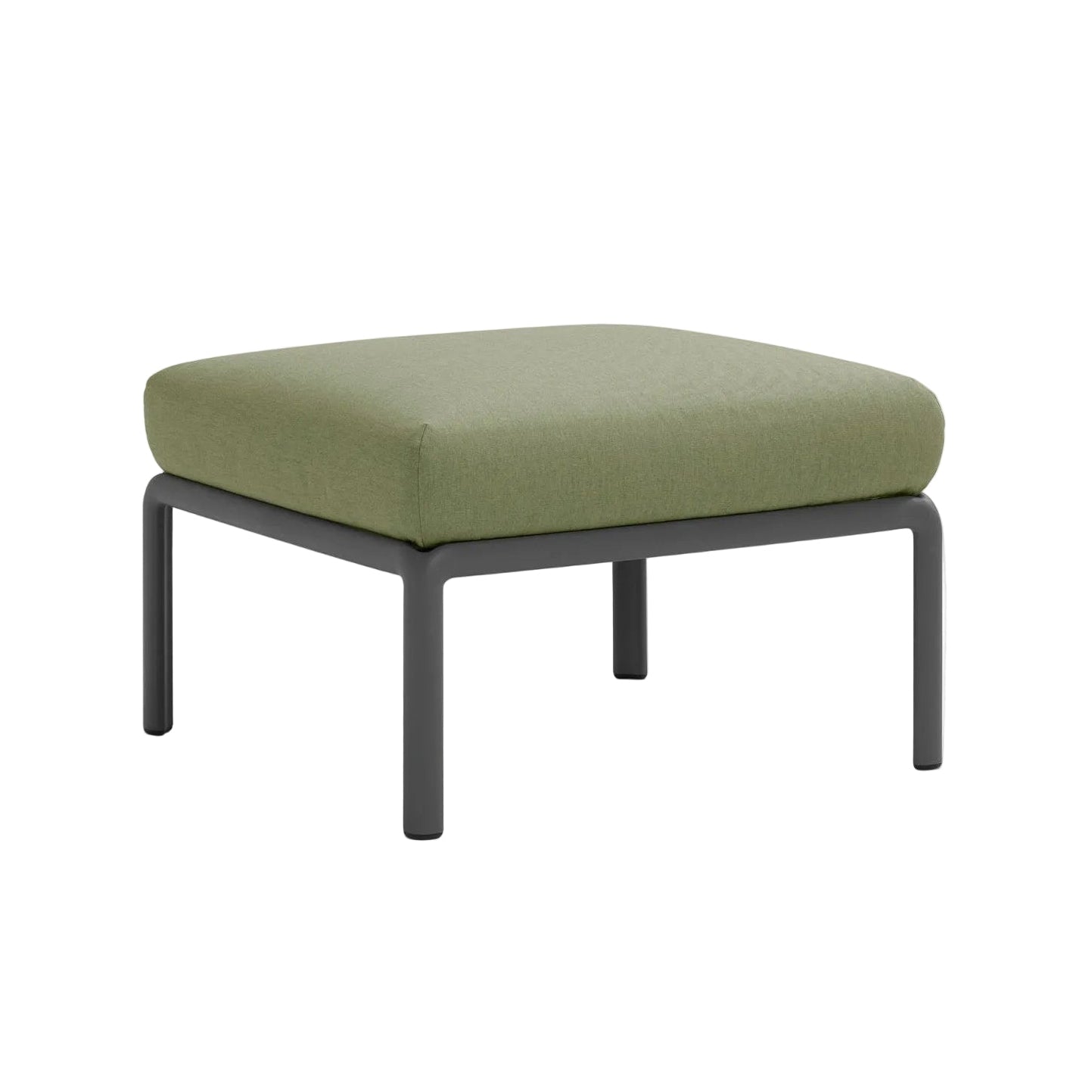 Outdoor Pouf KOMODO Dark Green Sunbrella® with Anthracite Base