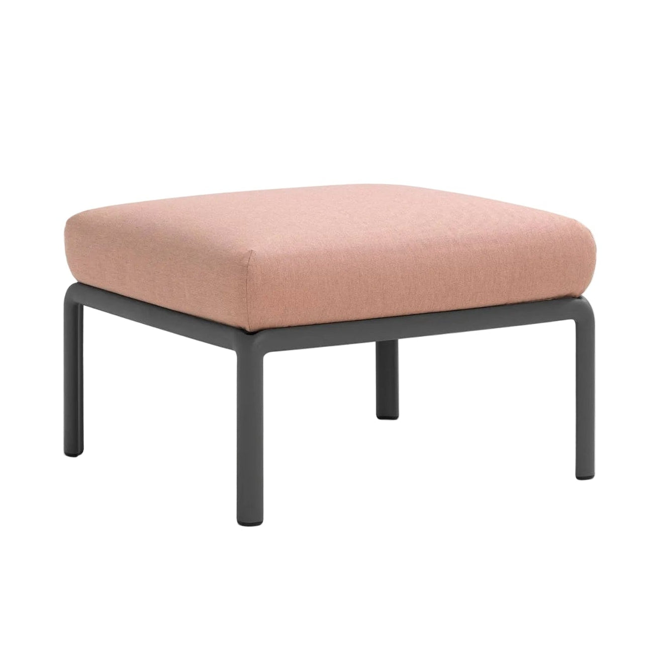 Outdoor-Pouf KOMODO rosa mit anthrazitfarbenem Fuß
