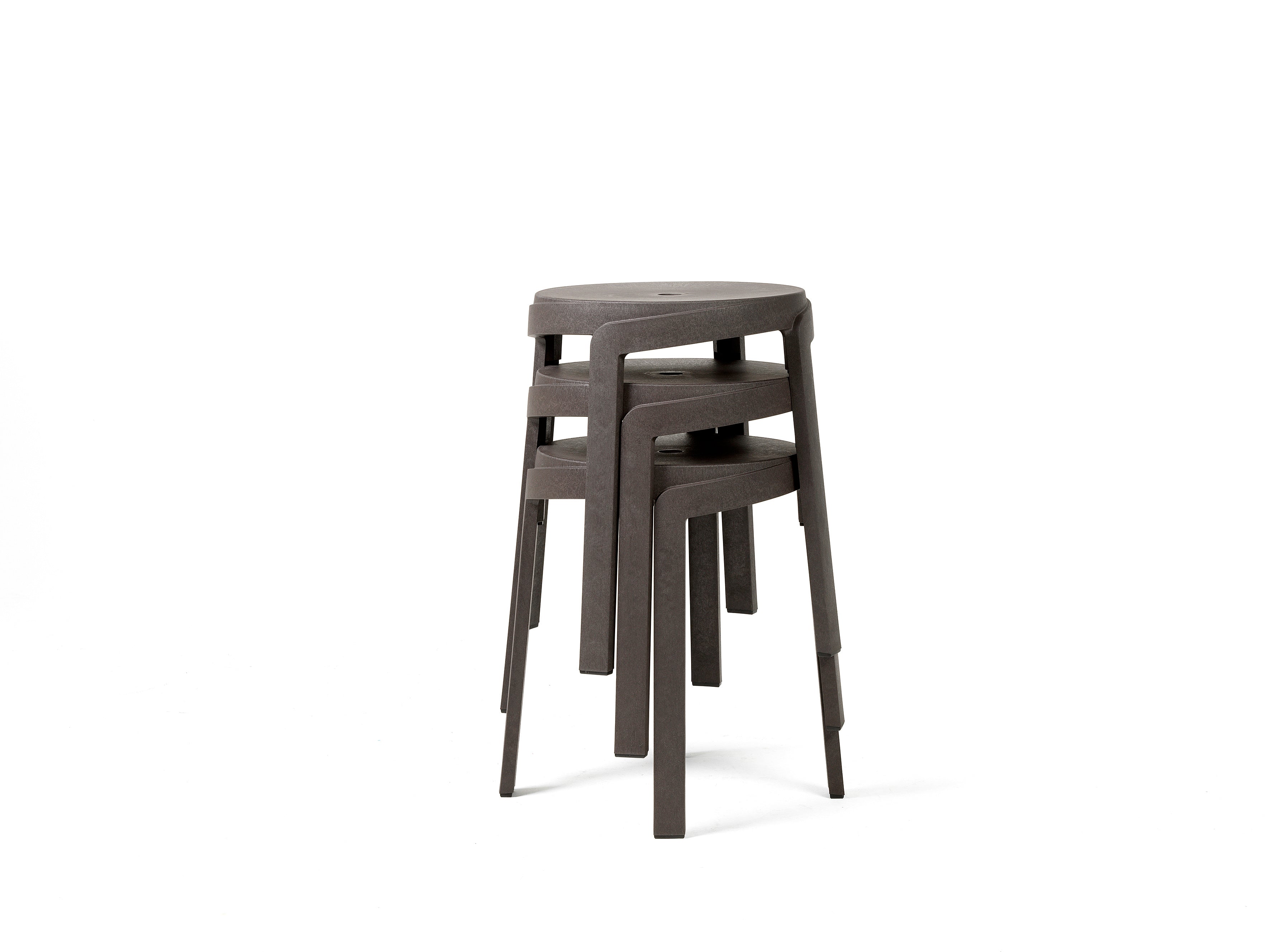 Hocker buiten STACK aardachtig bruin