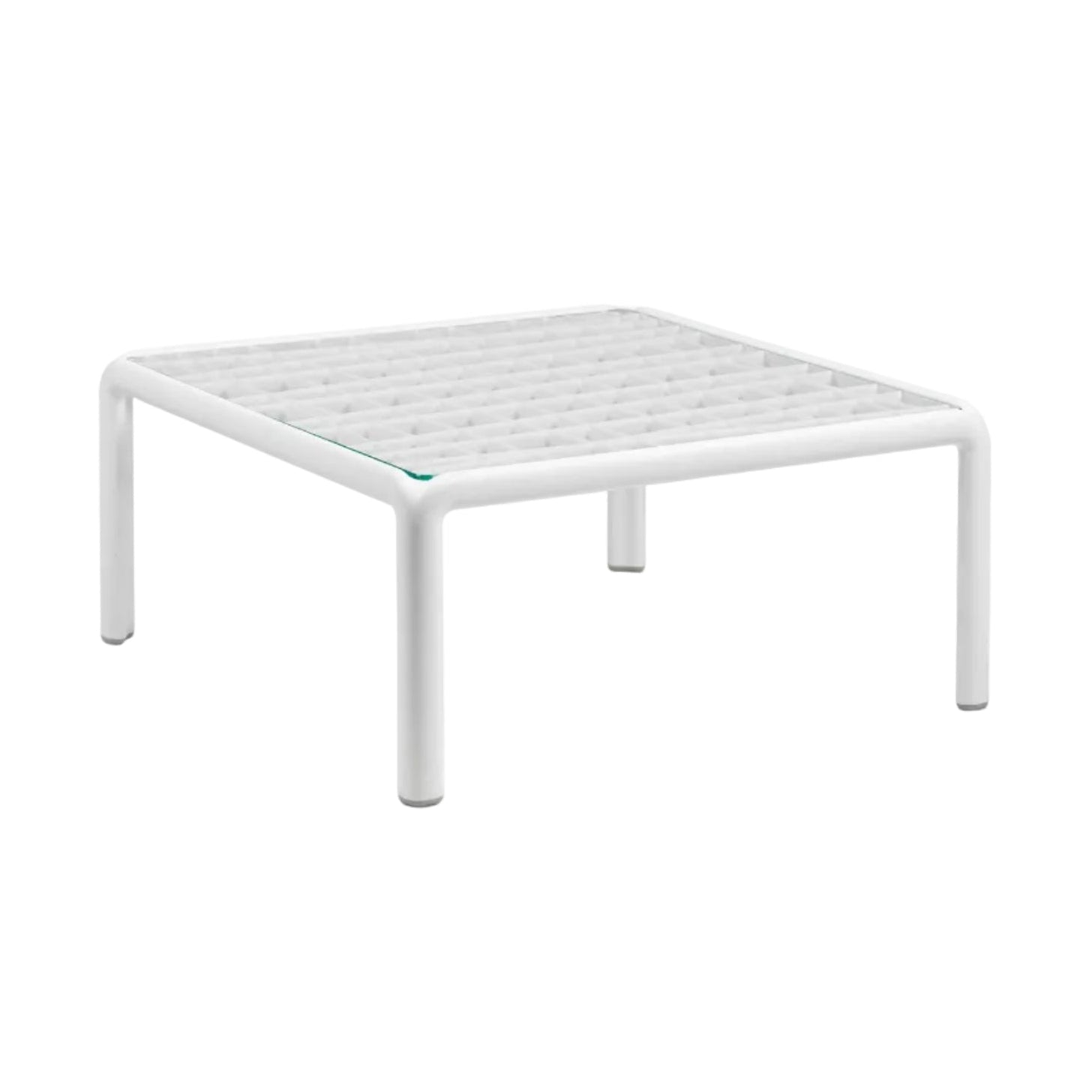 Witte vierkante buitenkoffietafel KOMODO