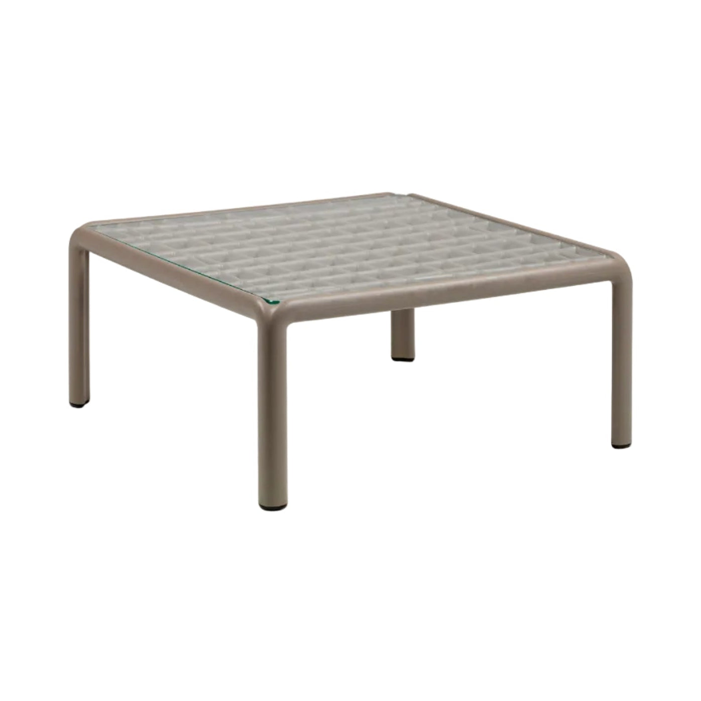 KOMODO taupe square outdoor coffee table