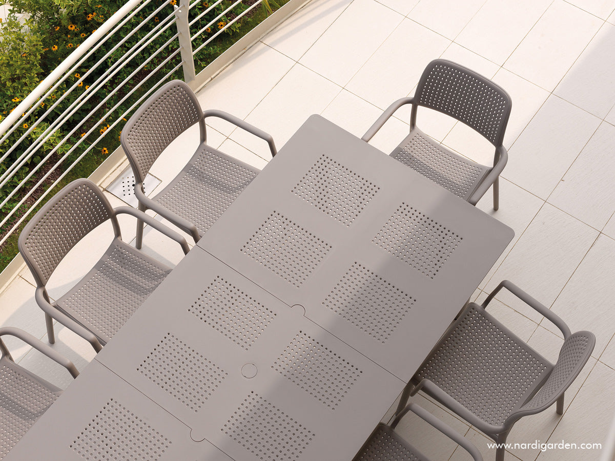 Ausziehbarer Gartentisch LIBECCIO taupe