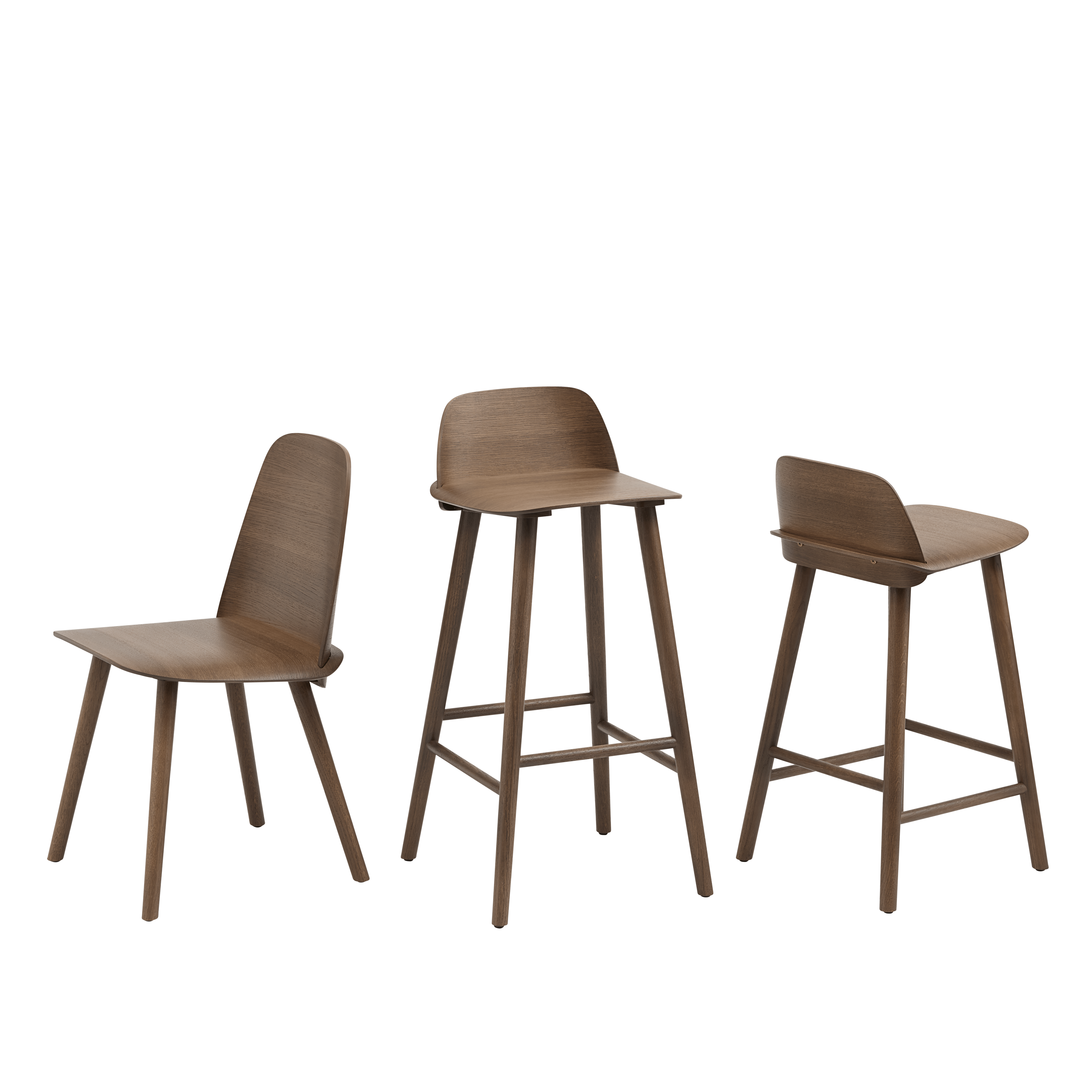Barkruk NERD donker eikenfineer