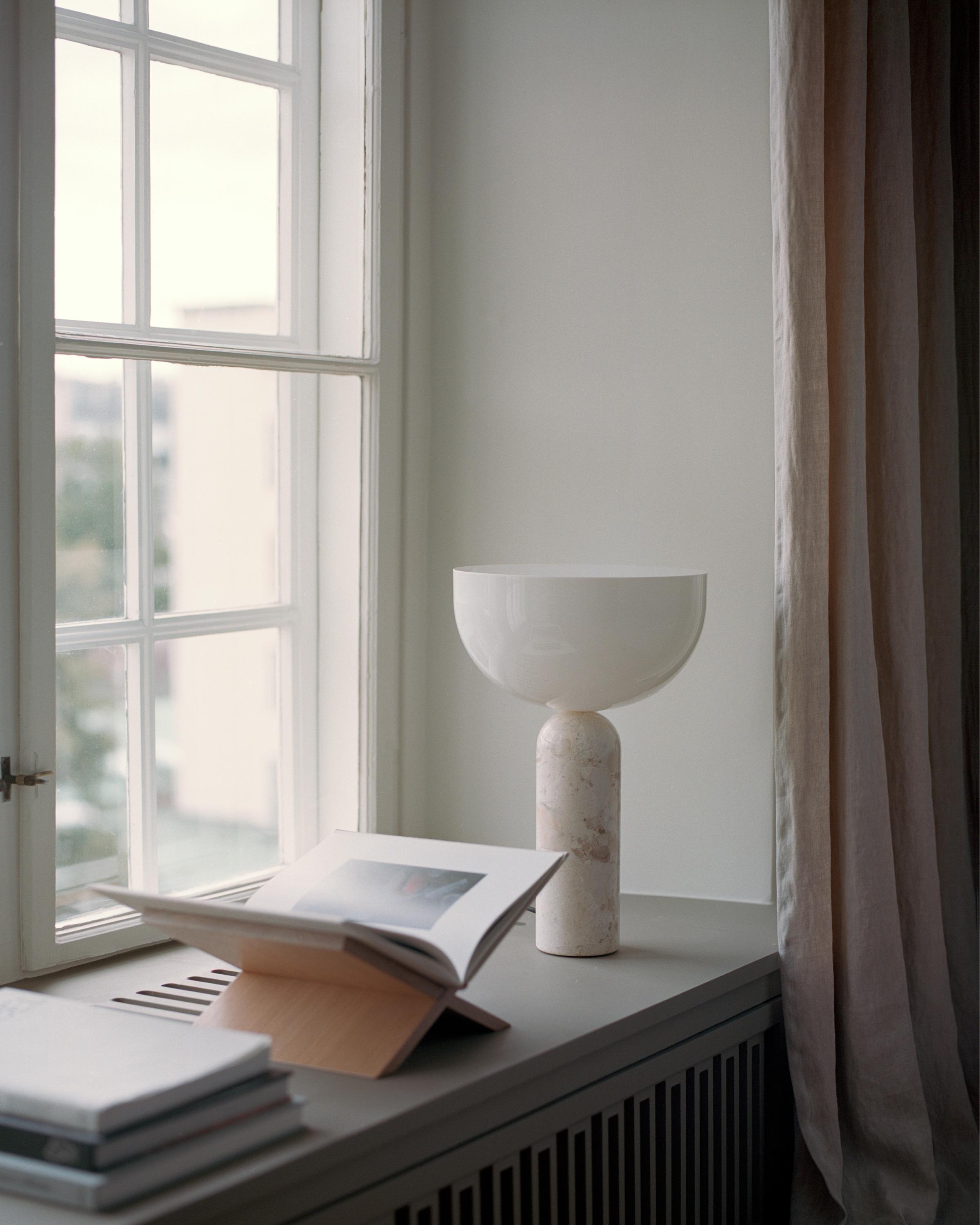 Tafellamp KIZU crème marmer