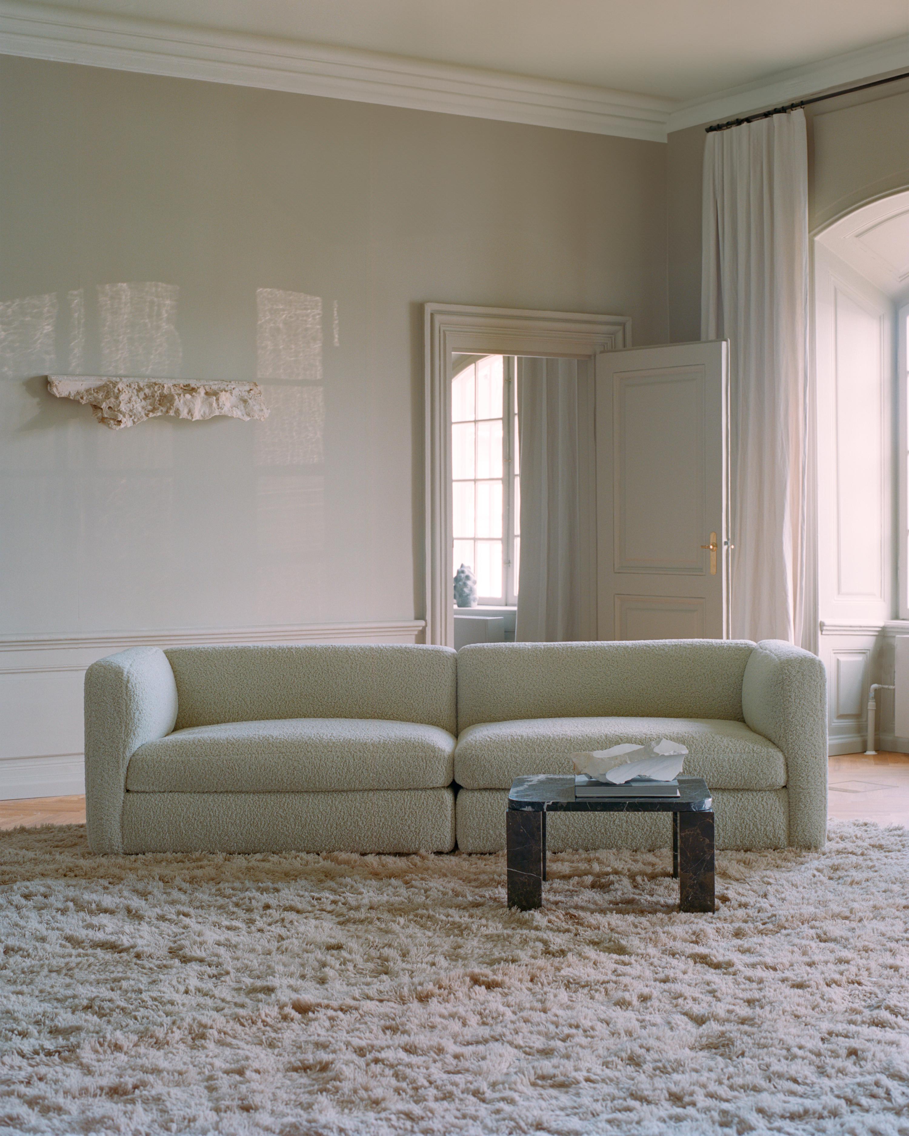 Modulaire bank CODA - breed rechtse eindelement, gestoffeerd