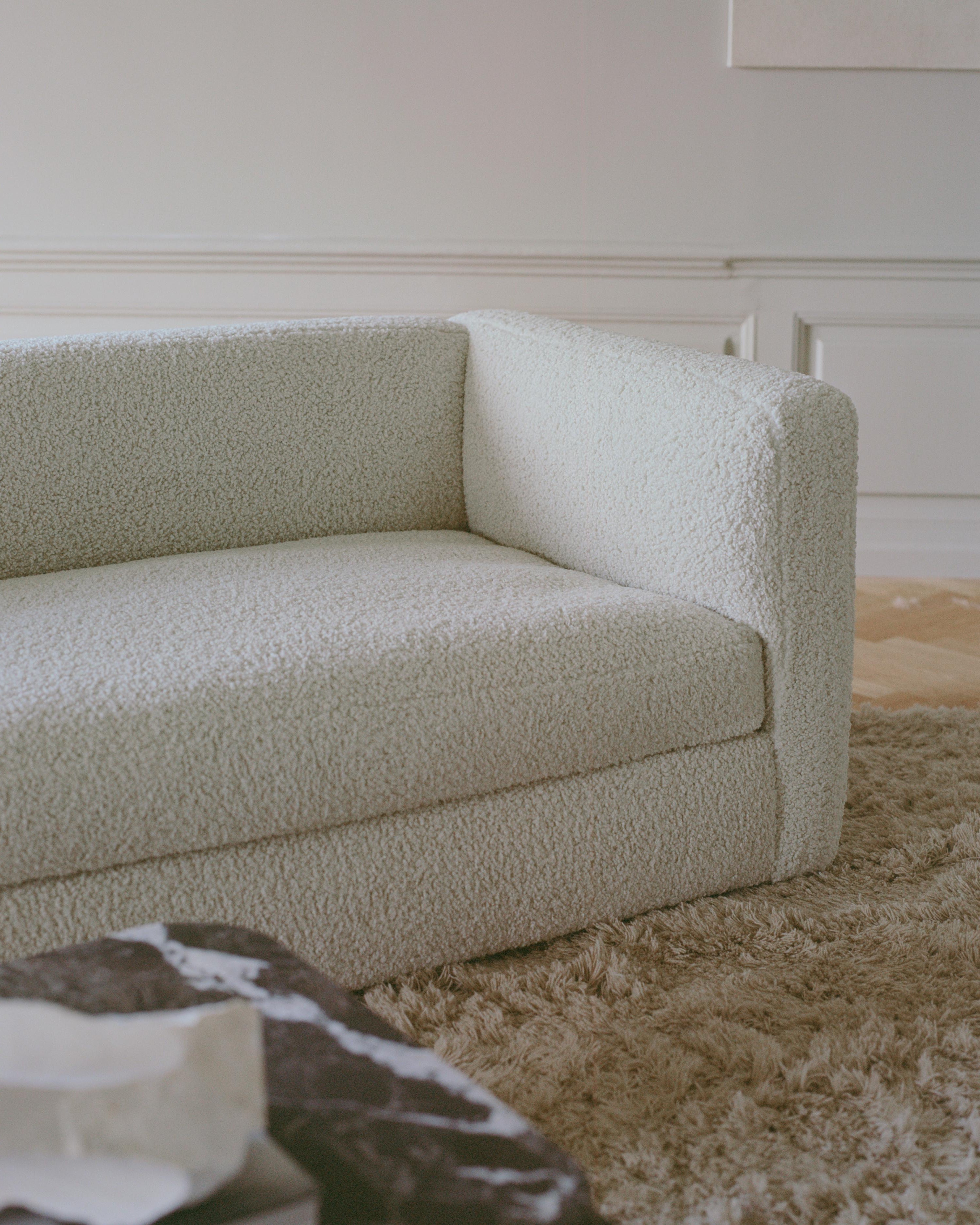 Modulaire bank CODA - breed rechtse eindelement, gestoffeerd