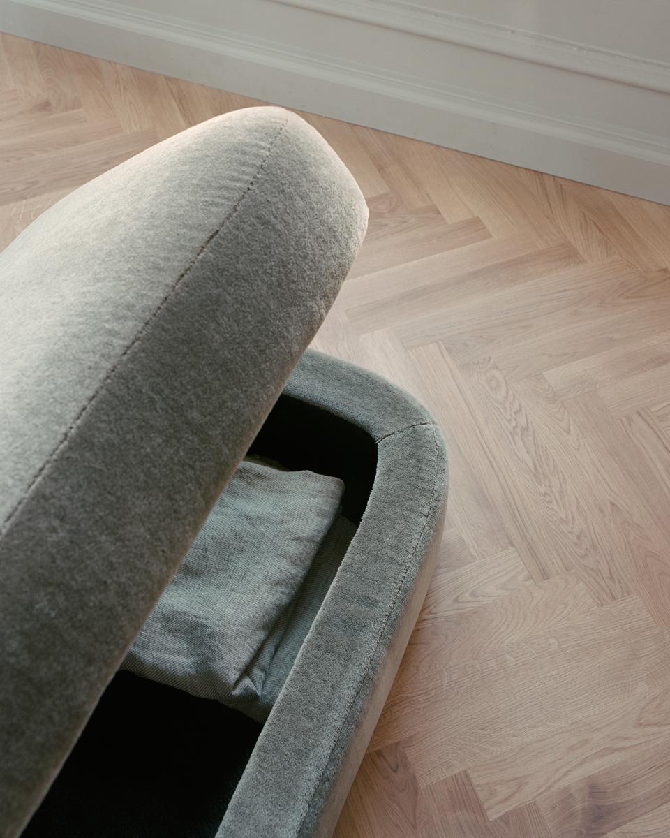 Puff Covent Nevotex Barnum Dark Taupe 10 dark gray
