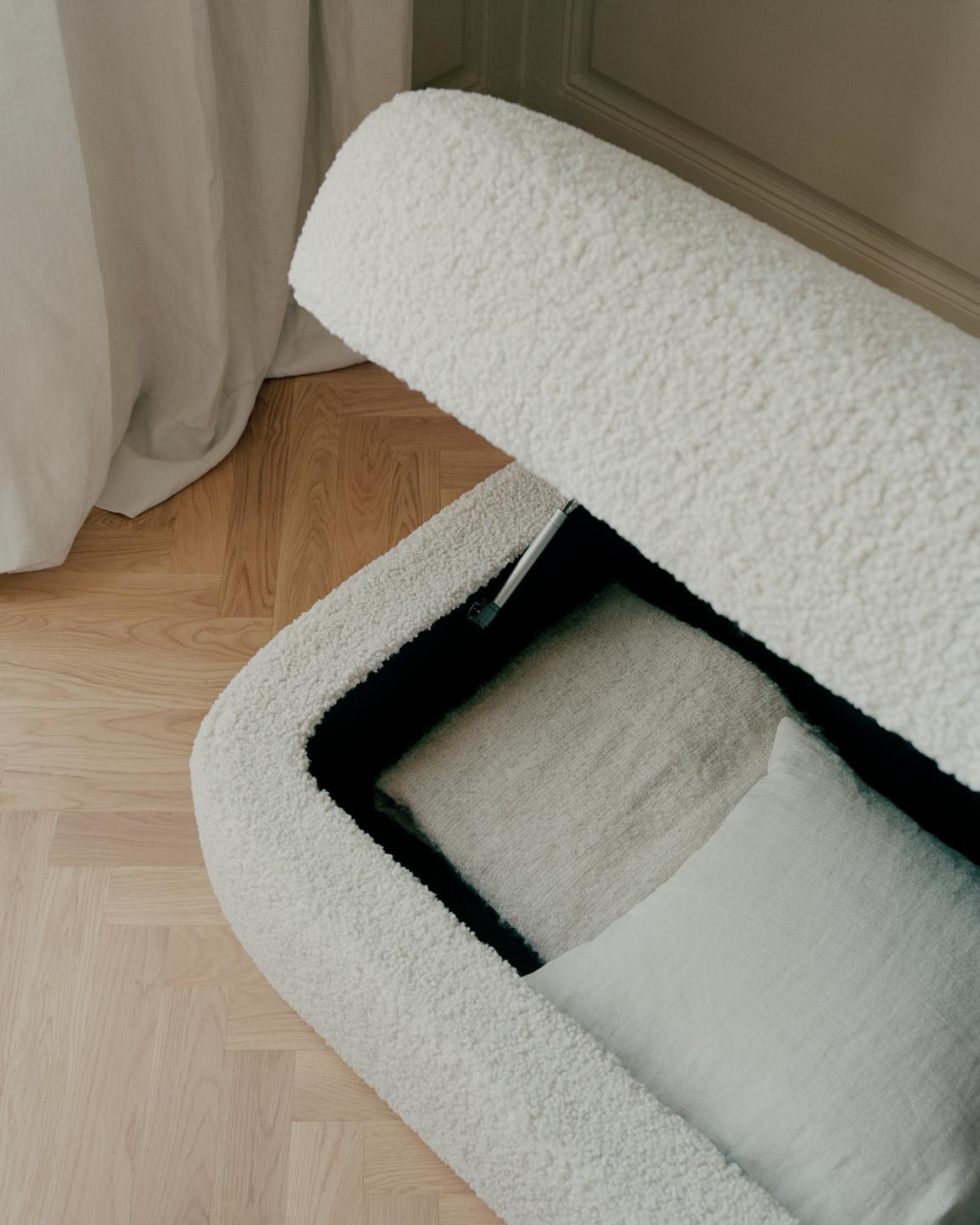 Pouf Covent Nevotex Barnum Lana 24 gebrochenes Weiß