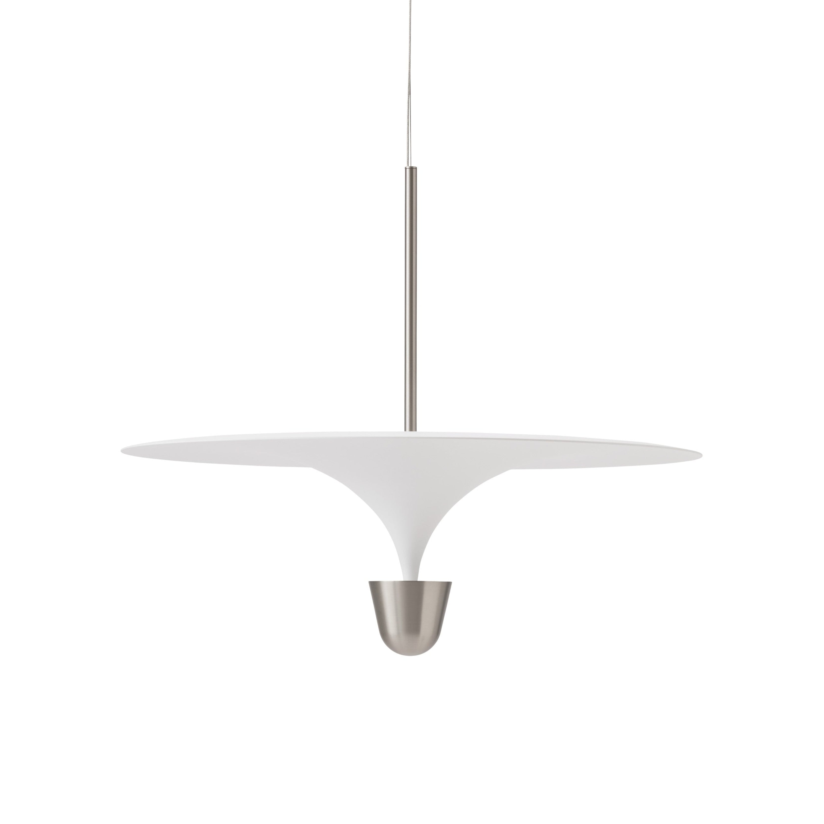 KANTARELL White Pendant Lamp with Nickel Finish