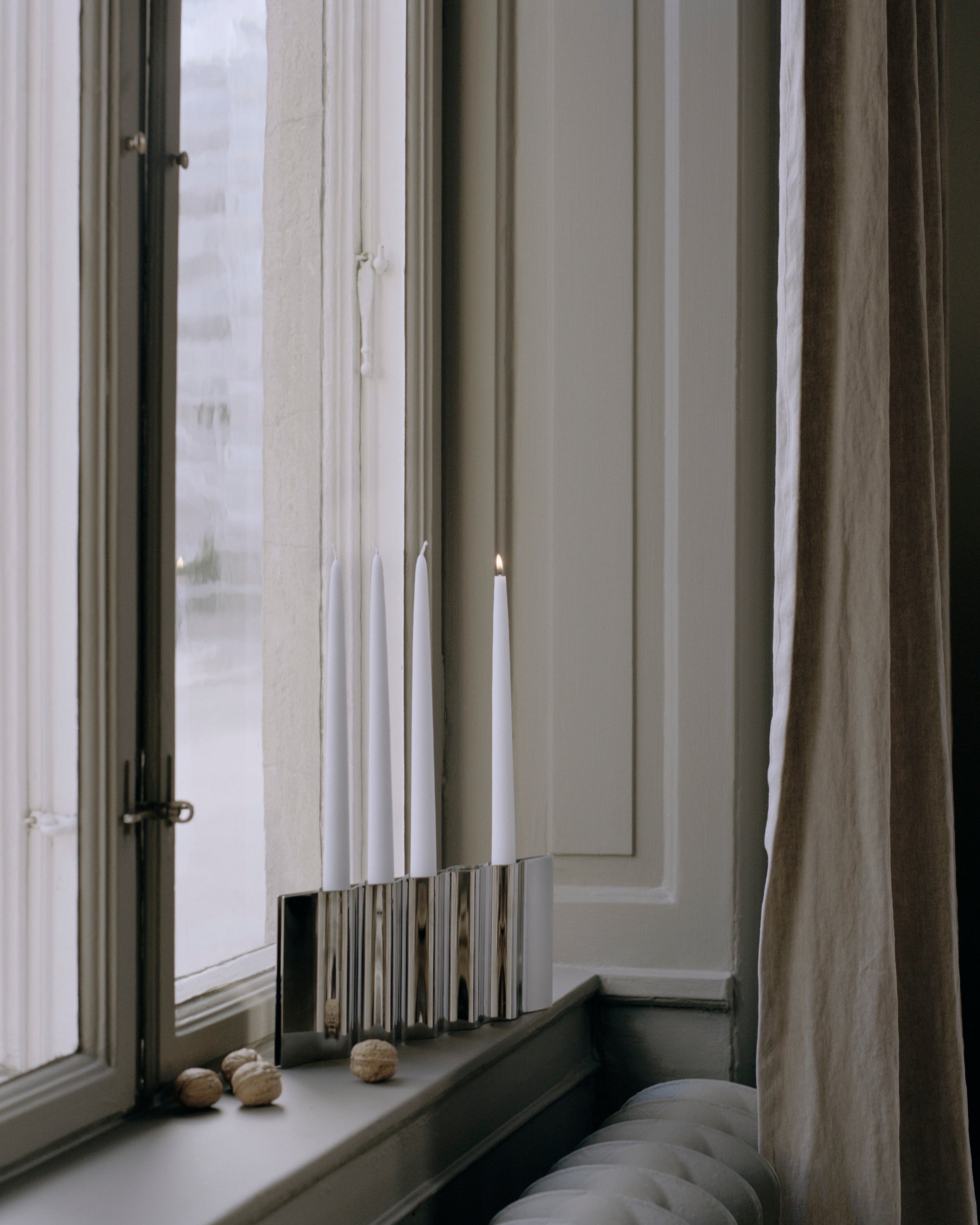 Stalen kaarsenhouder RIPPLY