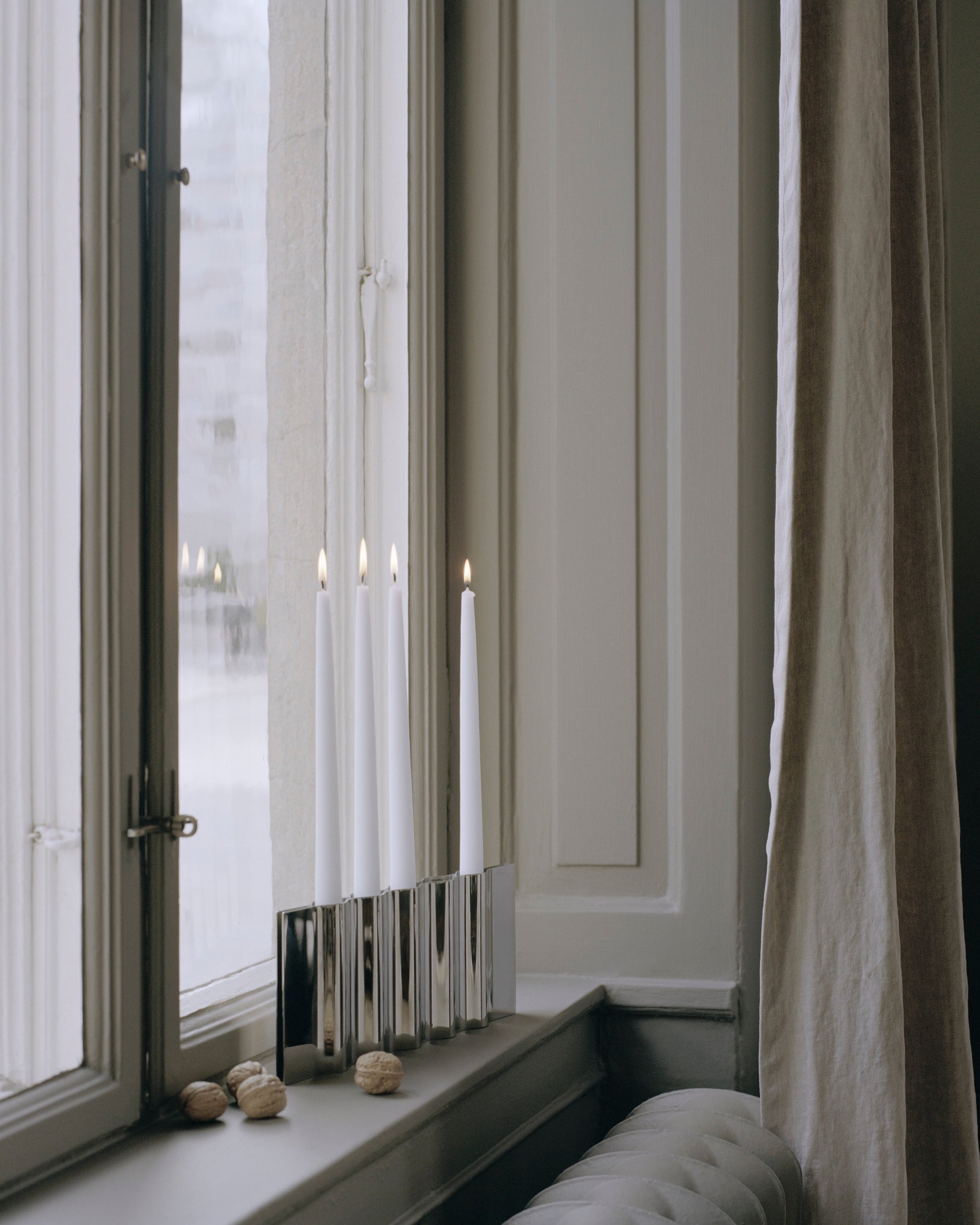 Stalen kaarsenhouder RIPPLY