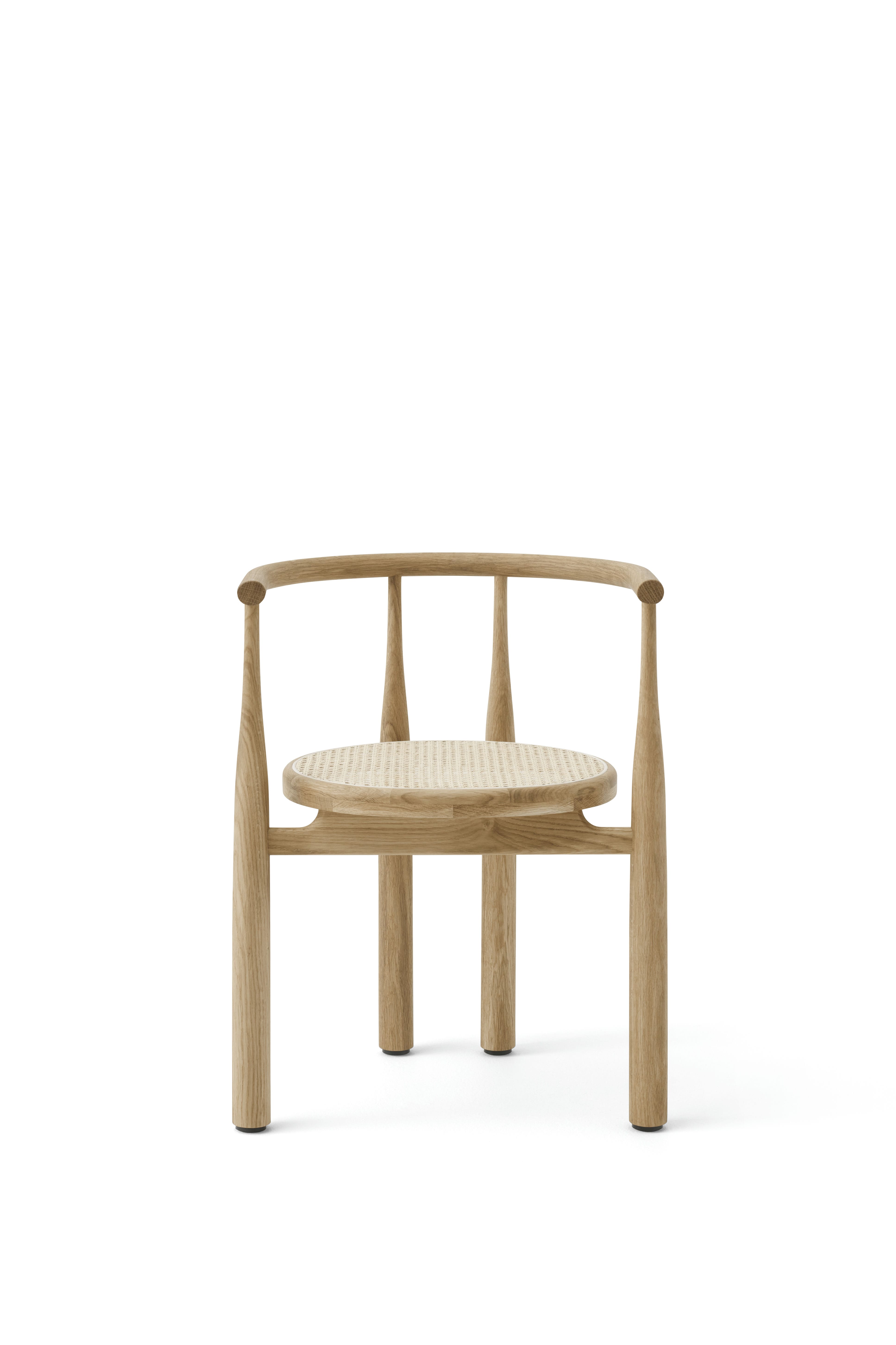 Bukowski chair braided seat with an oak base