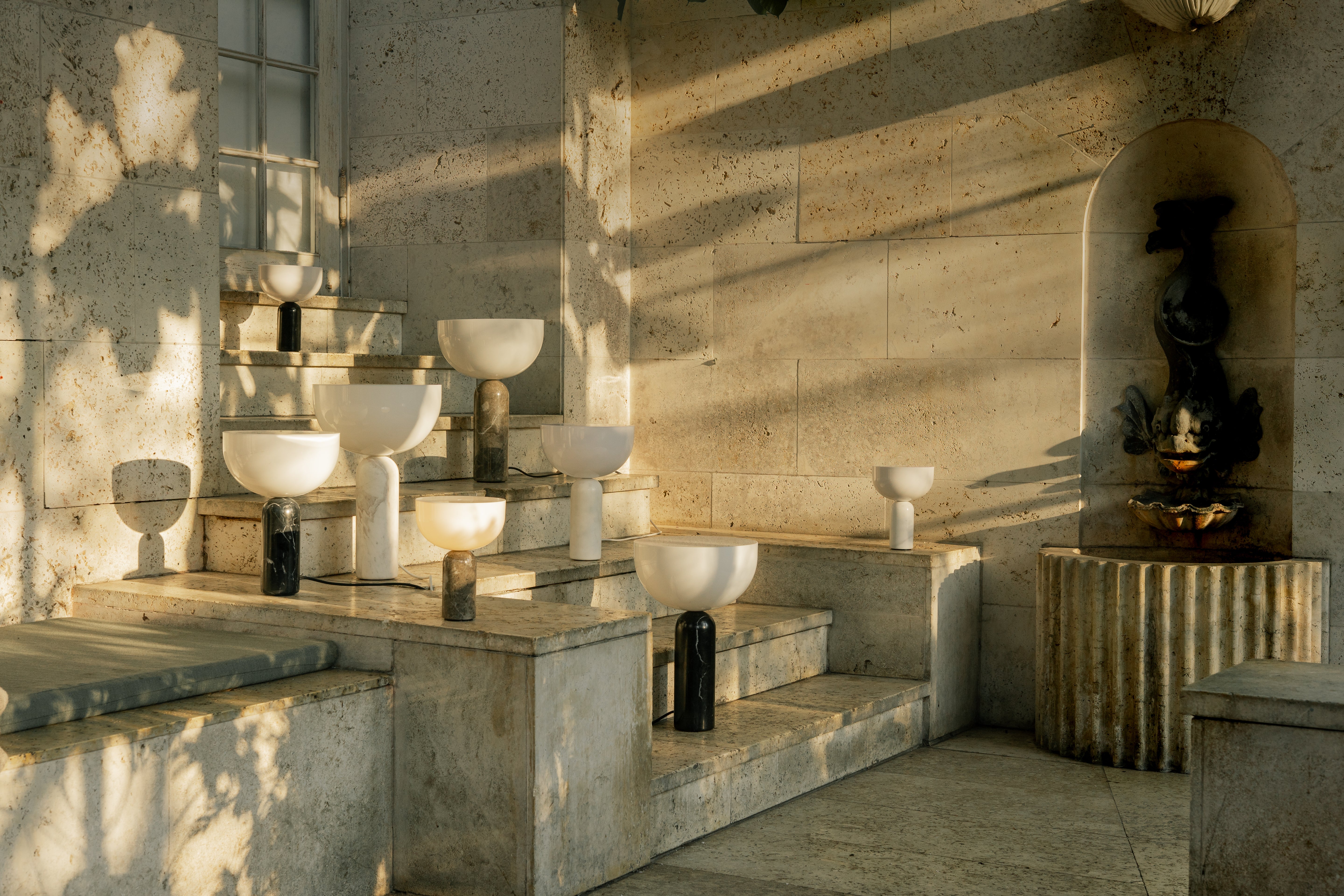 KIZU portable lamp black marble