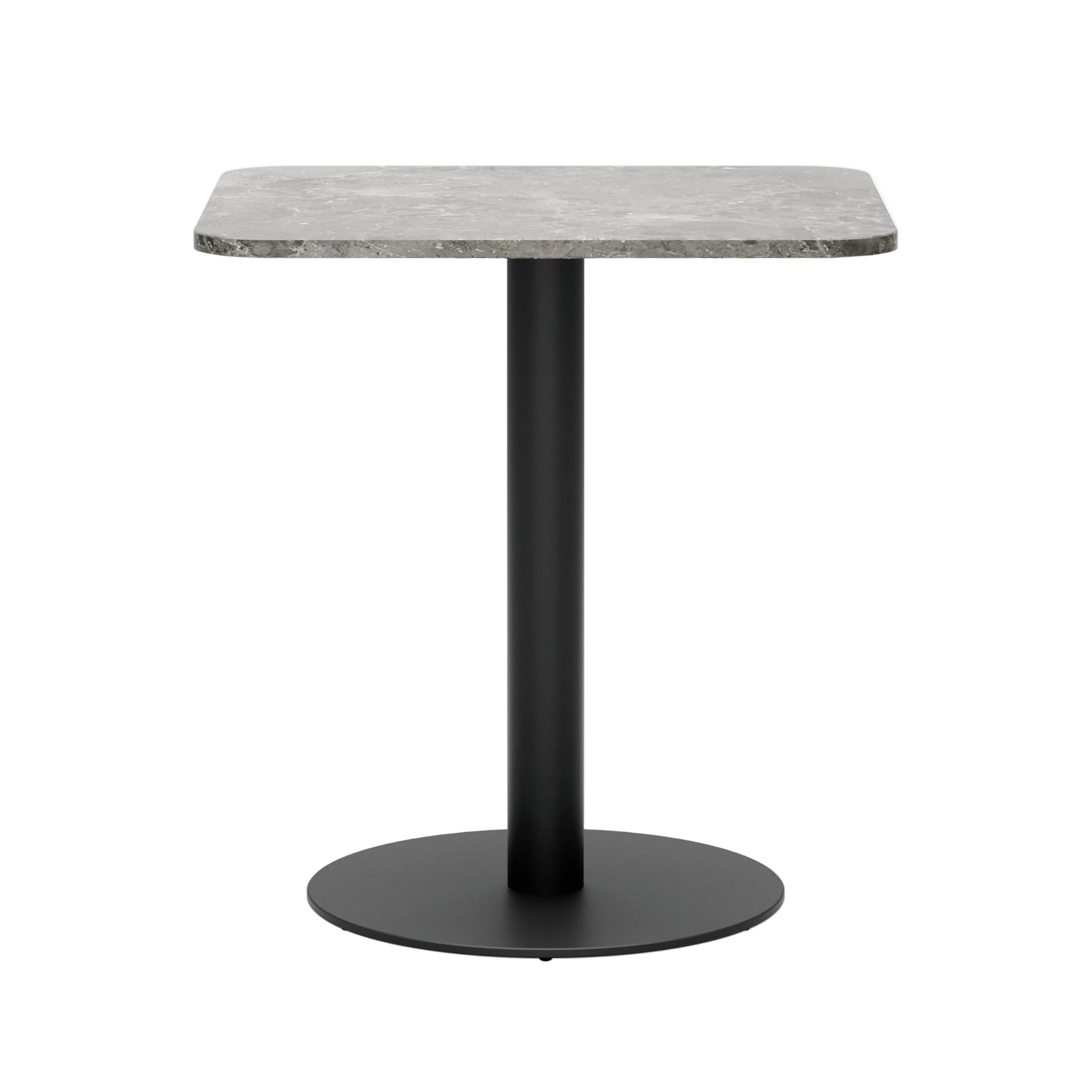 Barhocker FLORENCE grauer Marmor mit schwarzem Fuß
