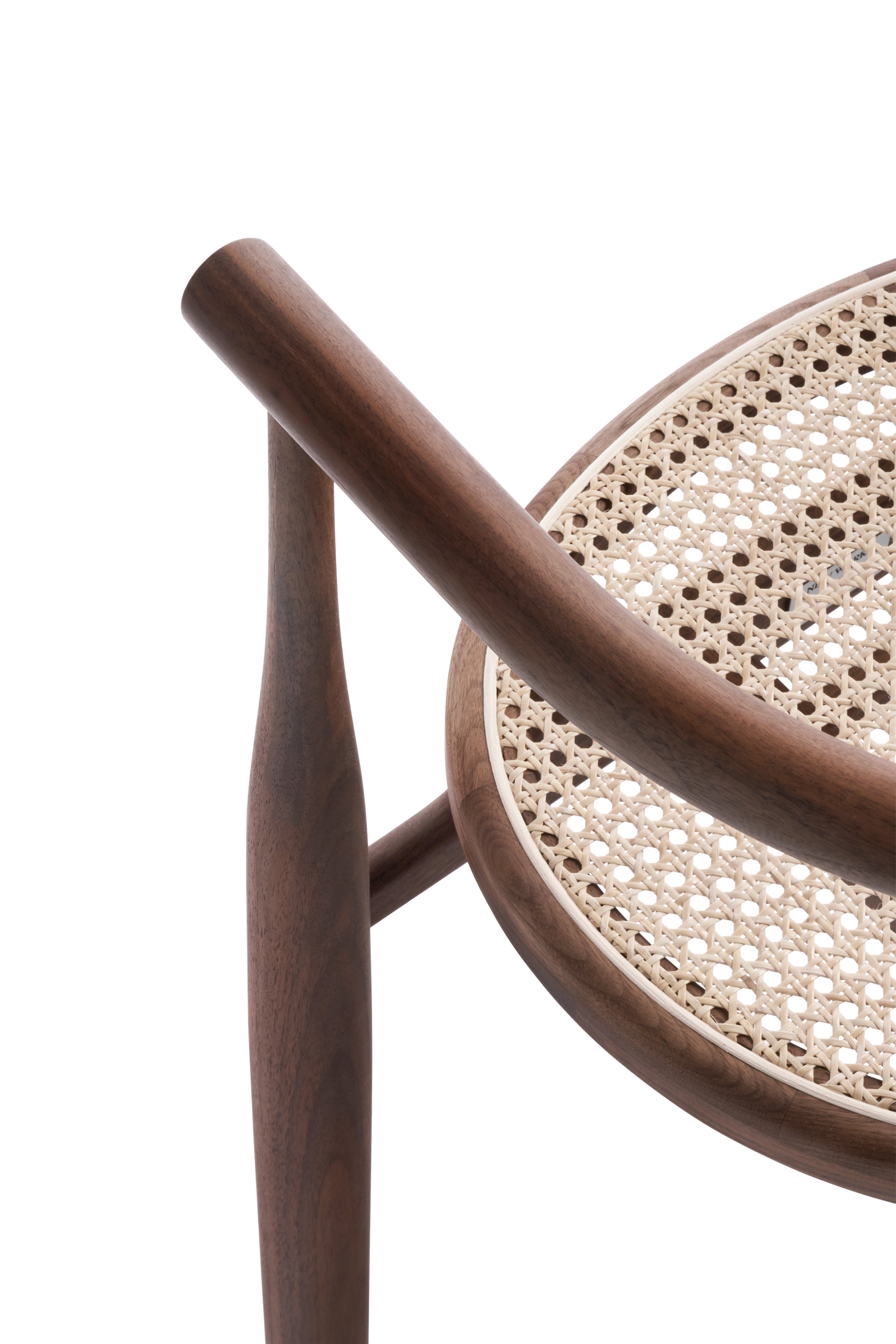 Bukowski chair braided seat with a nutty base