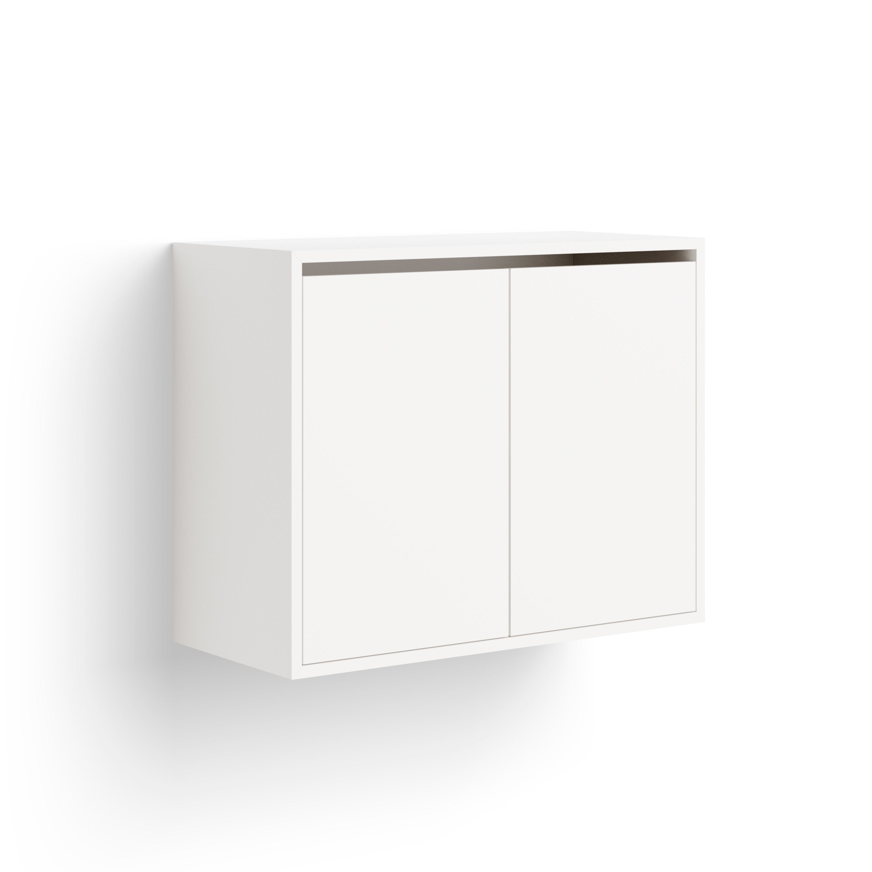 Hängeschrank mit der Tür der neuen Werke Biały