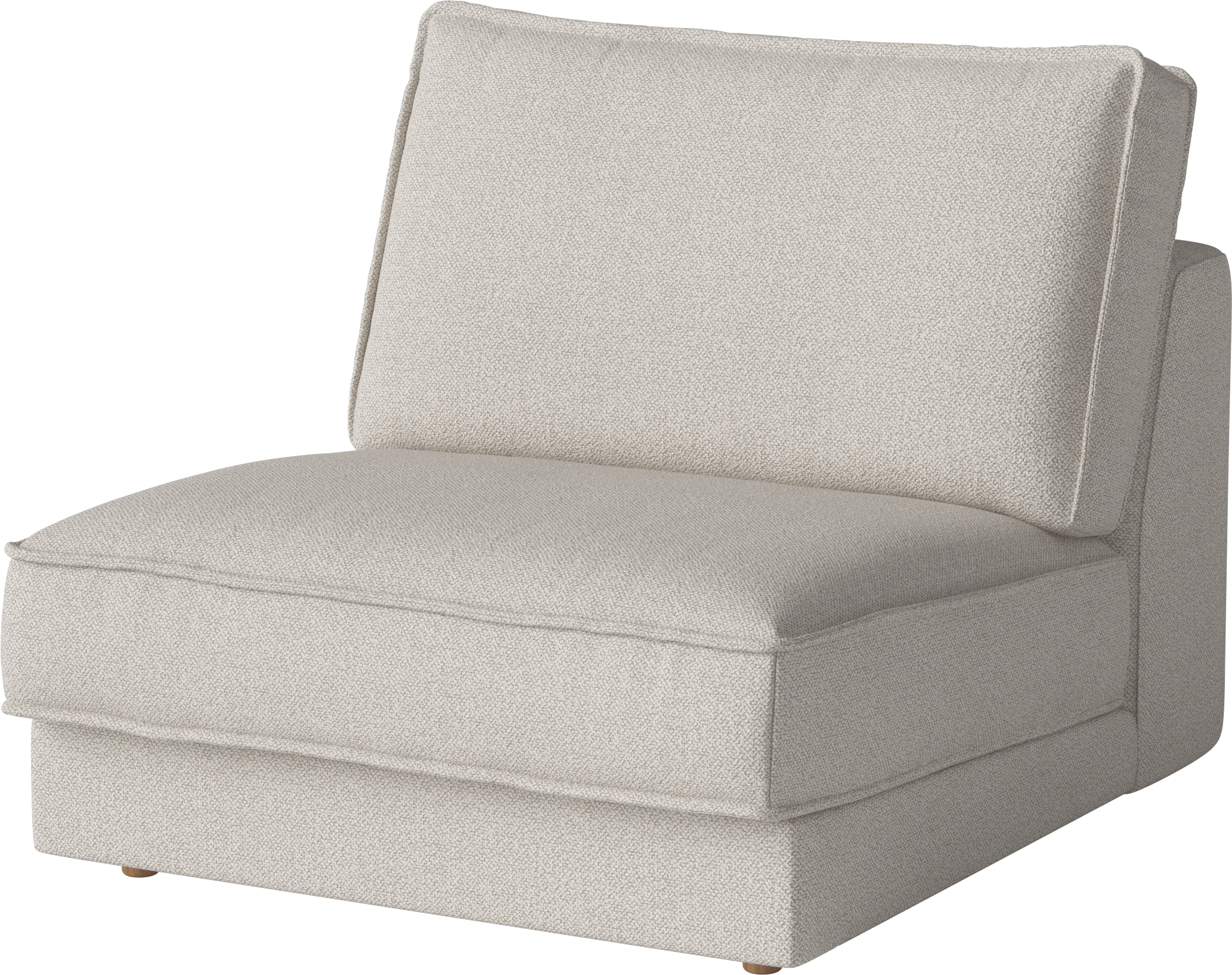 Modulaire bank NOORA - middenmodule met gebleekte basis