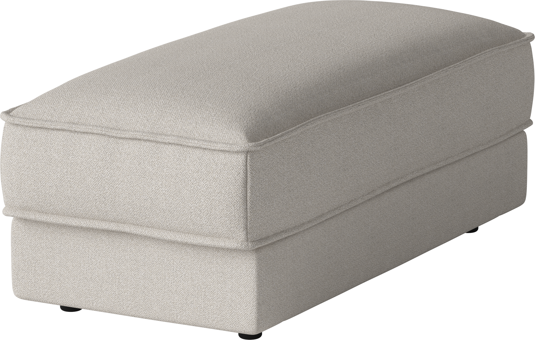 Noora Combi Pouf mit einer Basis aus schwarzem Eichenholz